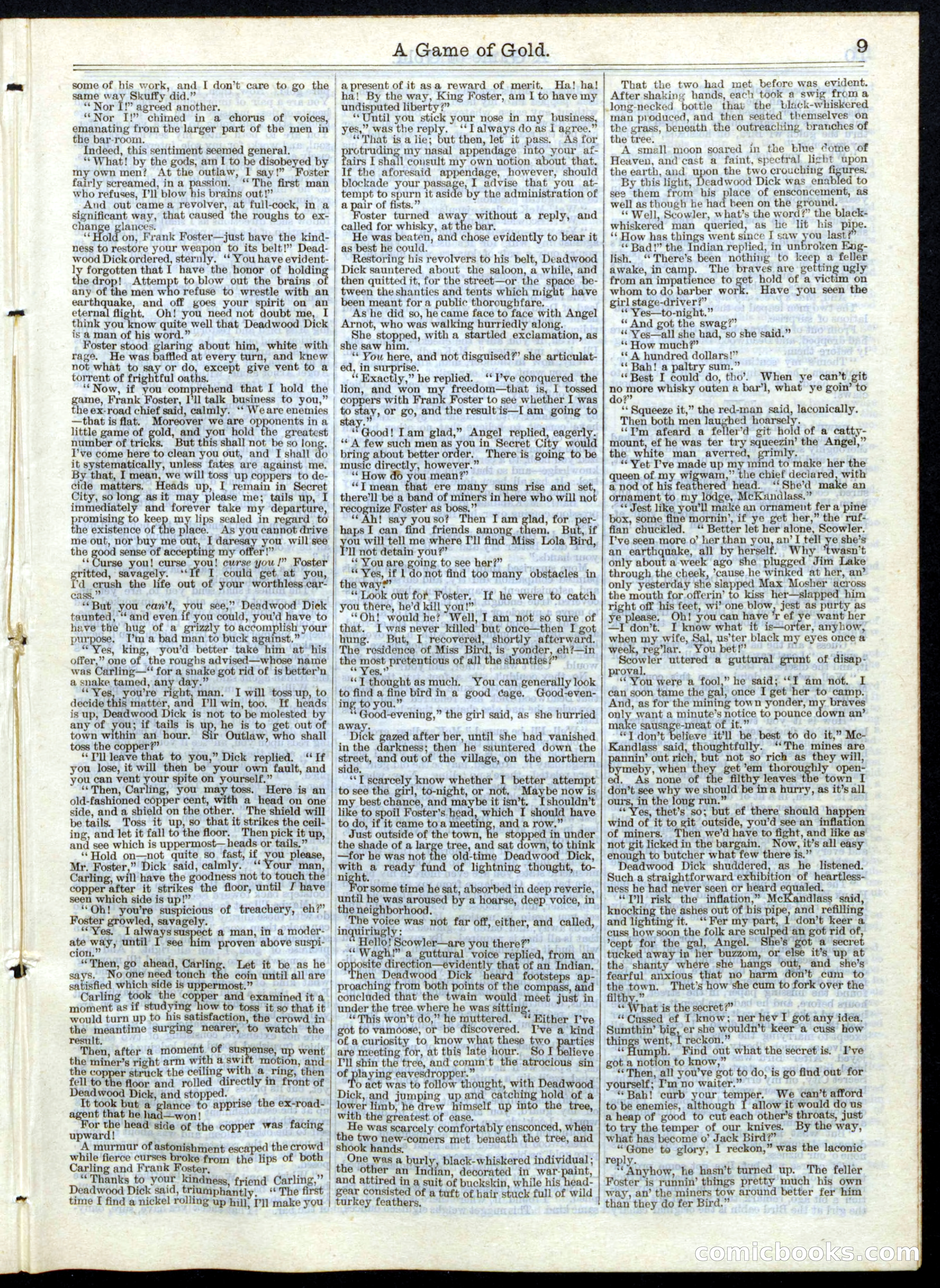 A Game of Gold; or, Deadwood Dick's Big Strike — page 9 of 16