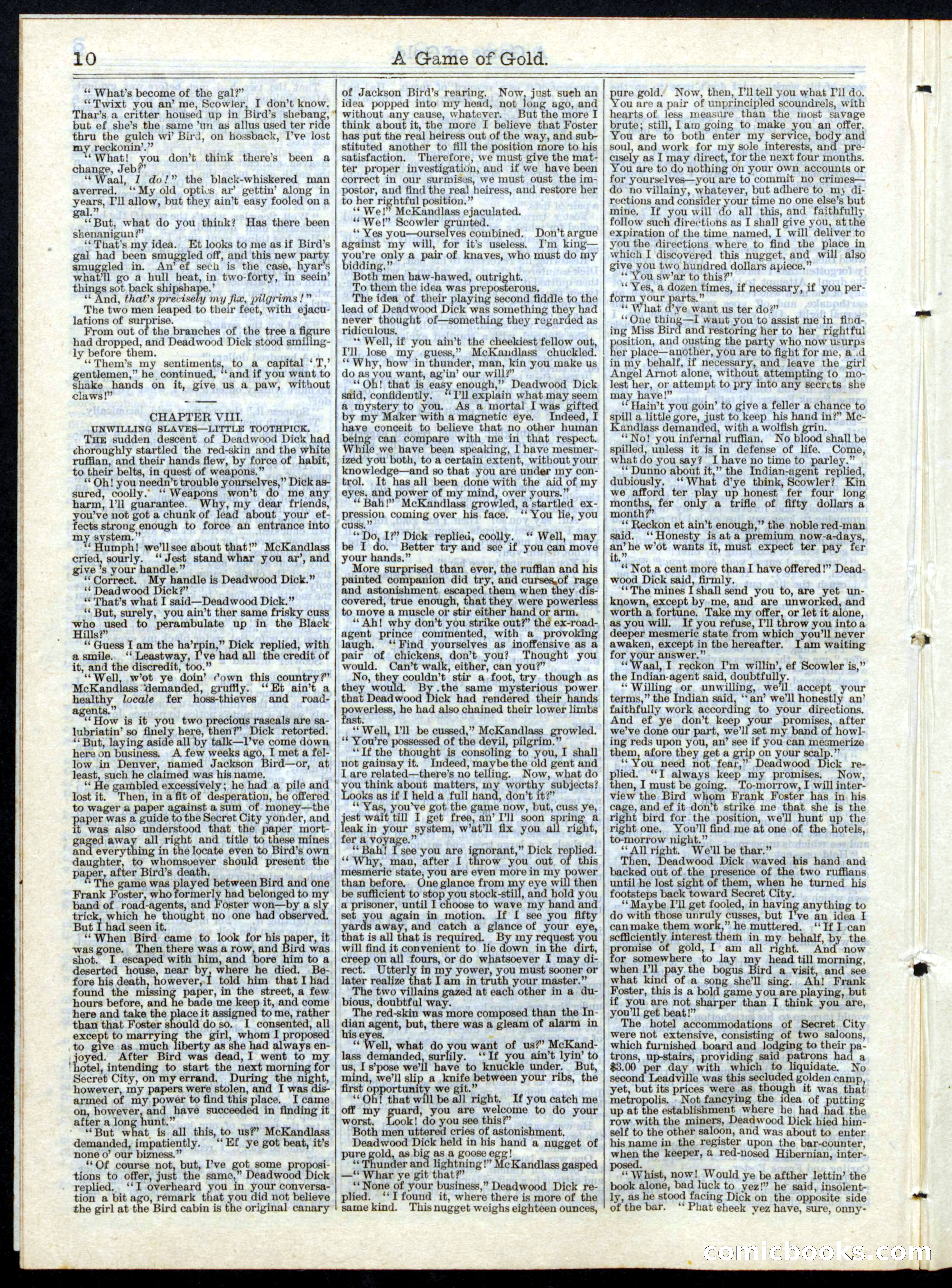 A Game of Gold; or, Deadwood Dick's Big Strike — page 10 of 16