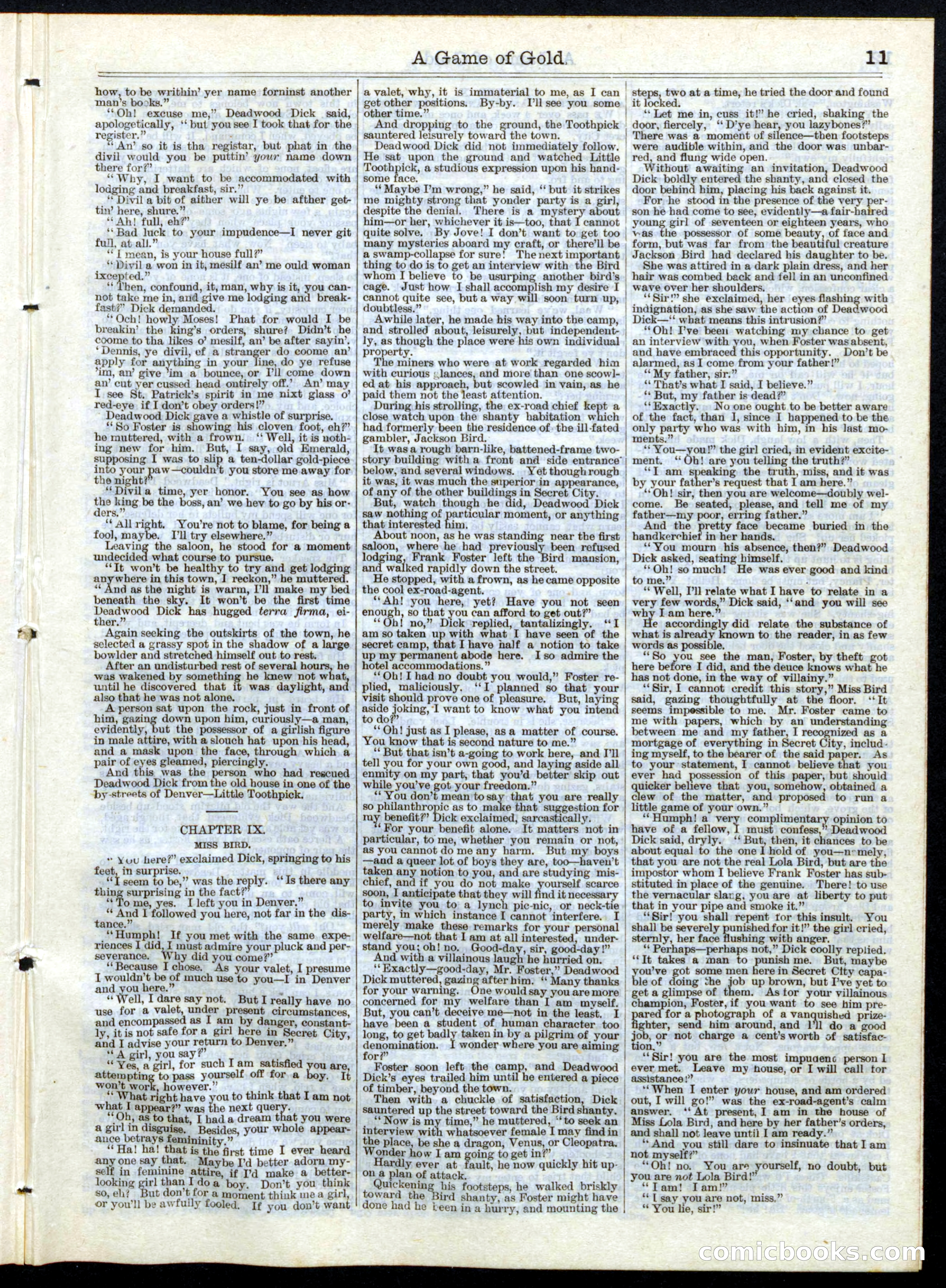 A Game of Gold; or, Deadwood Dick's Big Strike — page 11 of 16