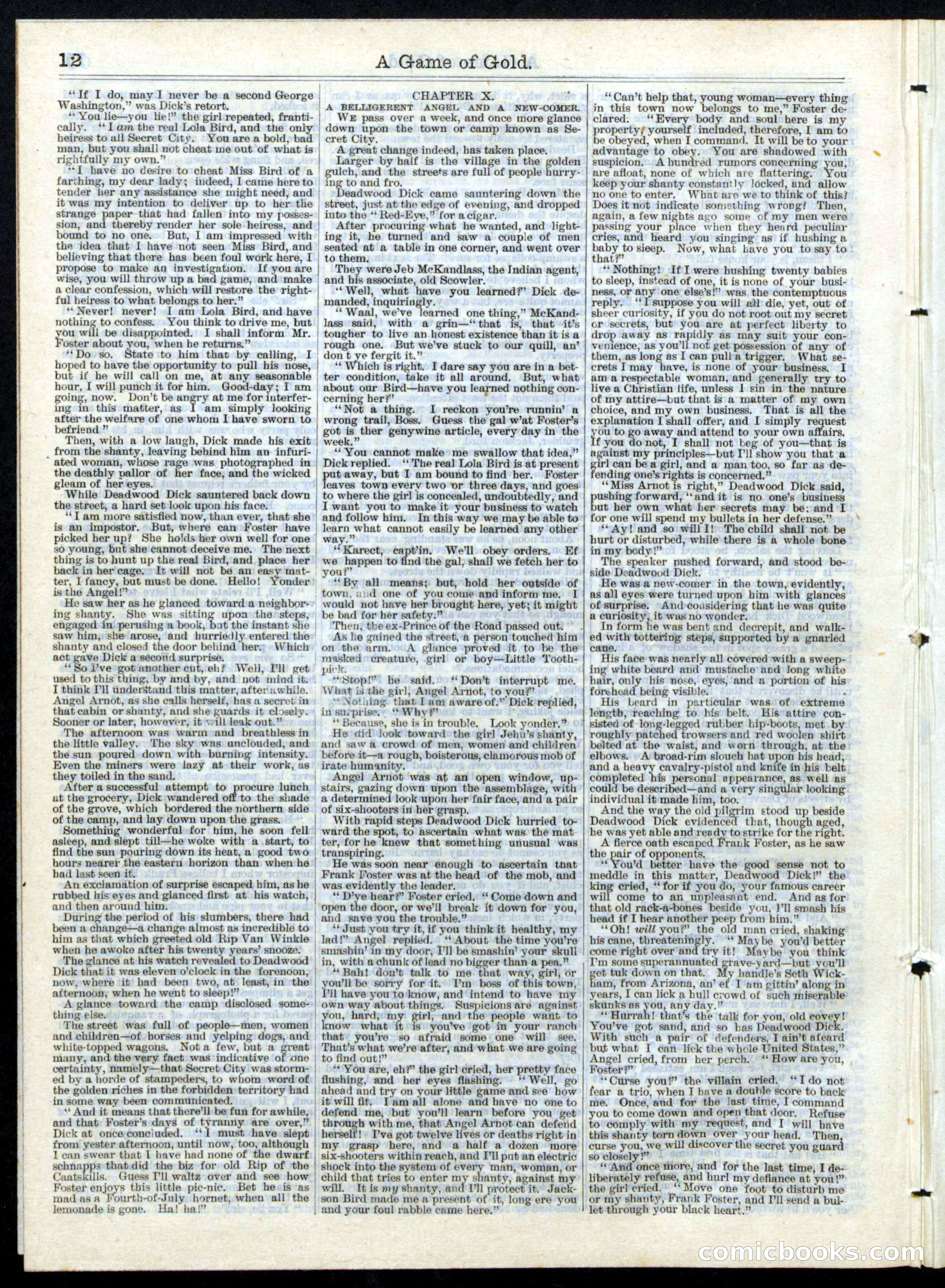 A Game of Gold; or, Deadwood Dick's Big Strike — page 12 of 16