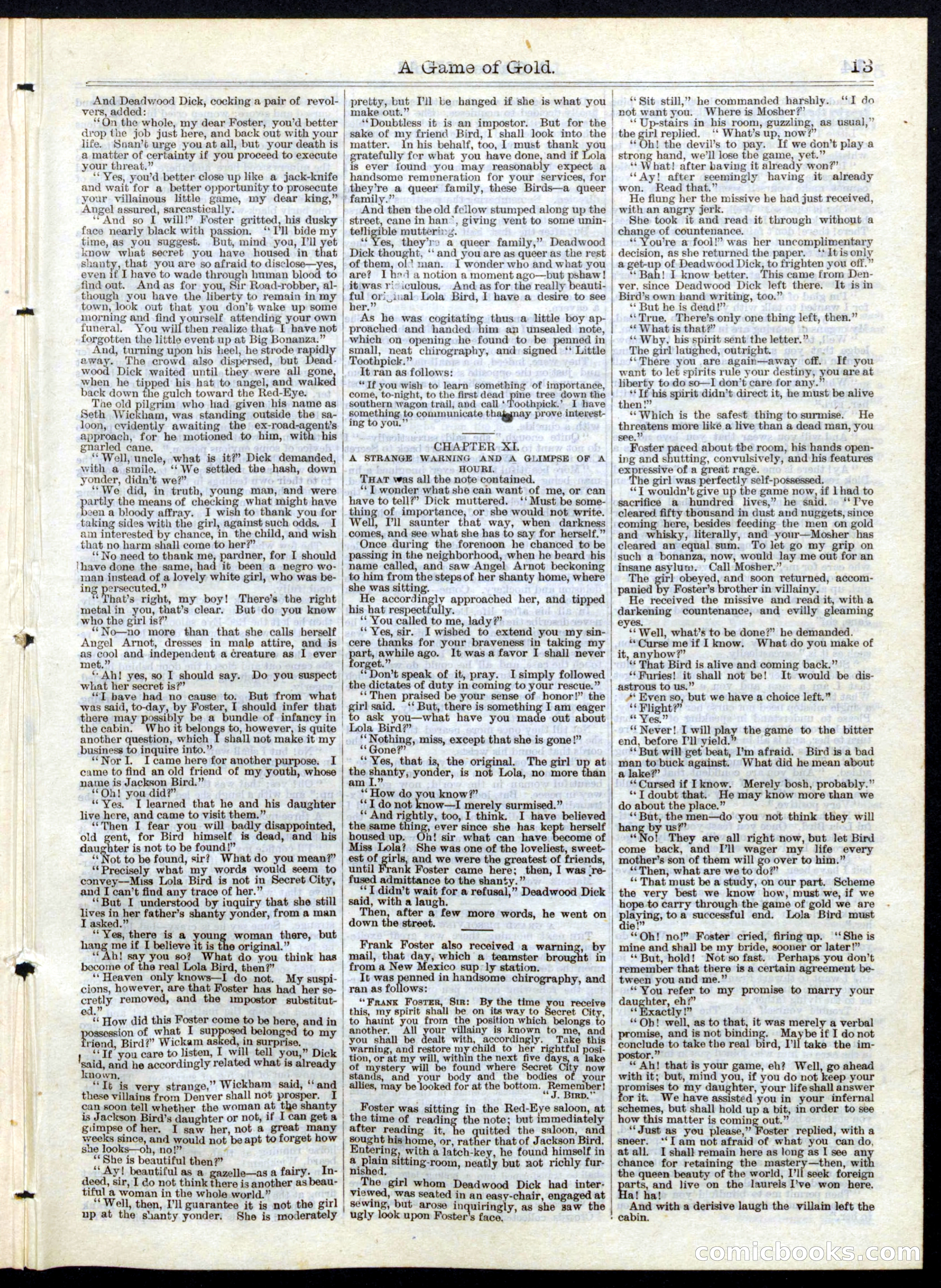 A Game of Gold; or, Deadwood Dick's Big Strike — page 13 of 16