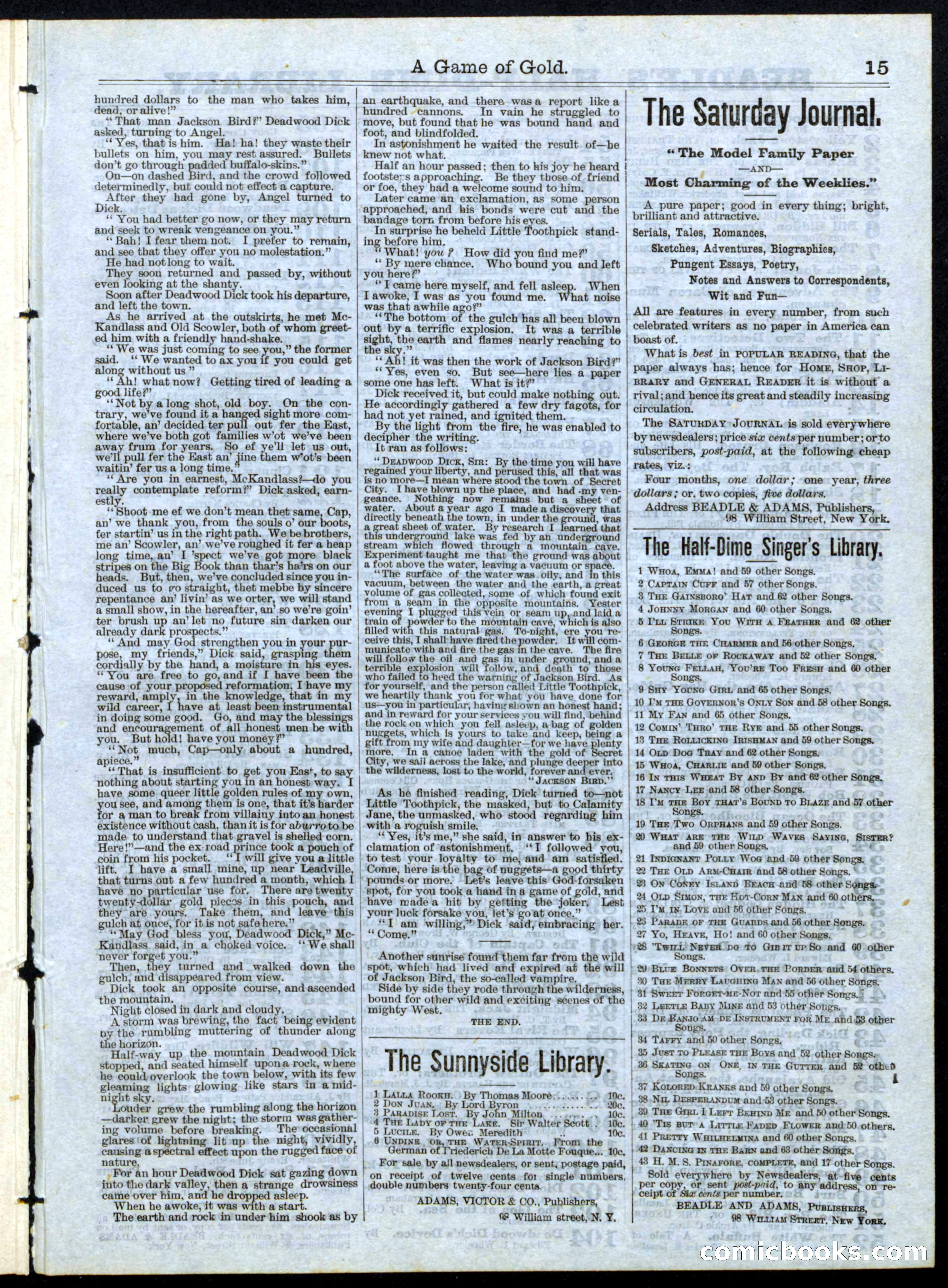 A Game of Gold; or, Deadwood Dick's Big Strike — page 15 of 16