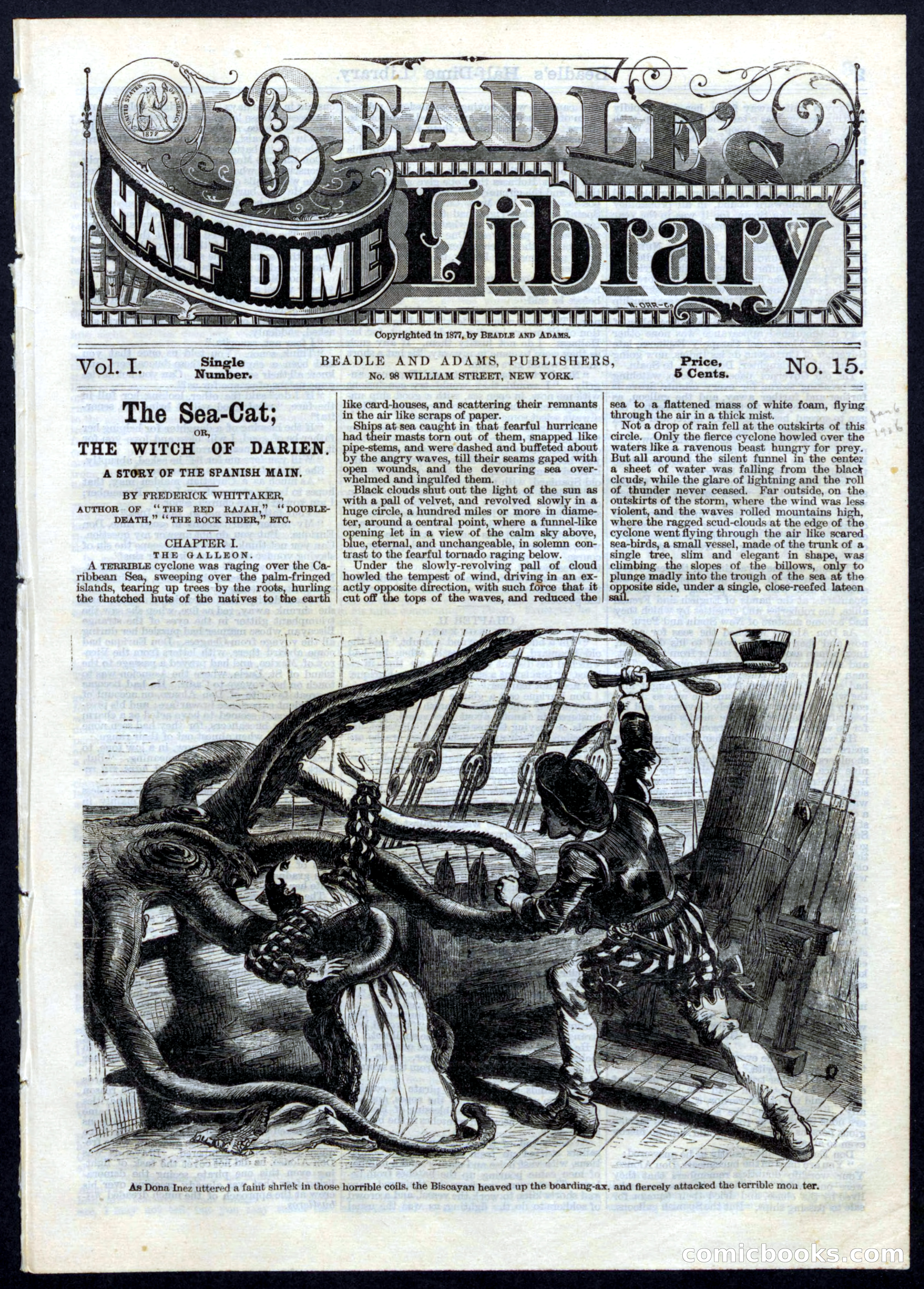 Beadle's Half Dime Library, No. 15