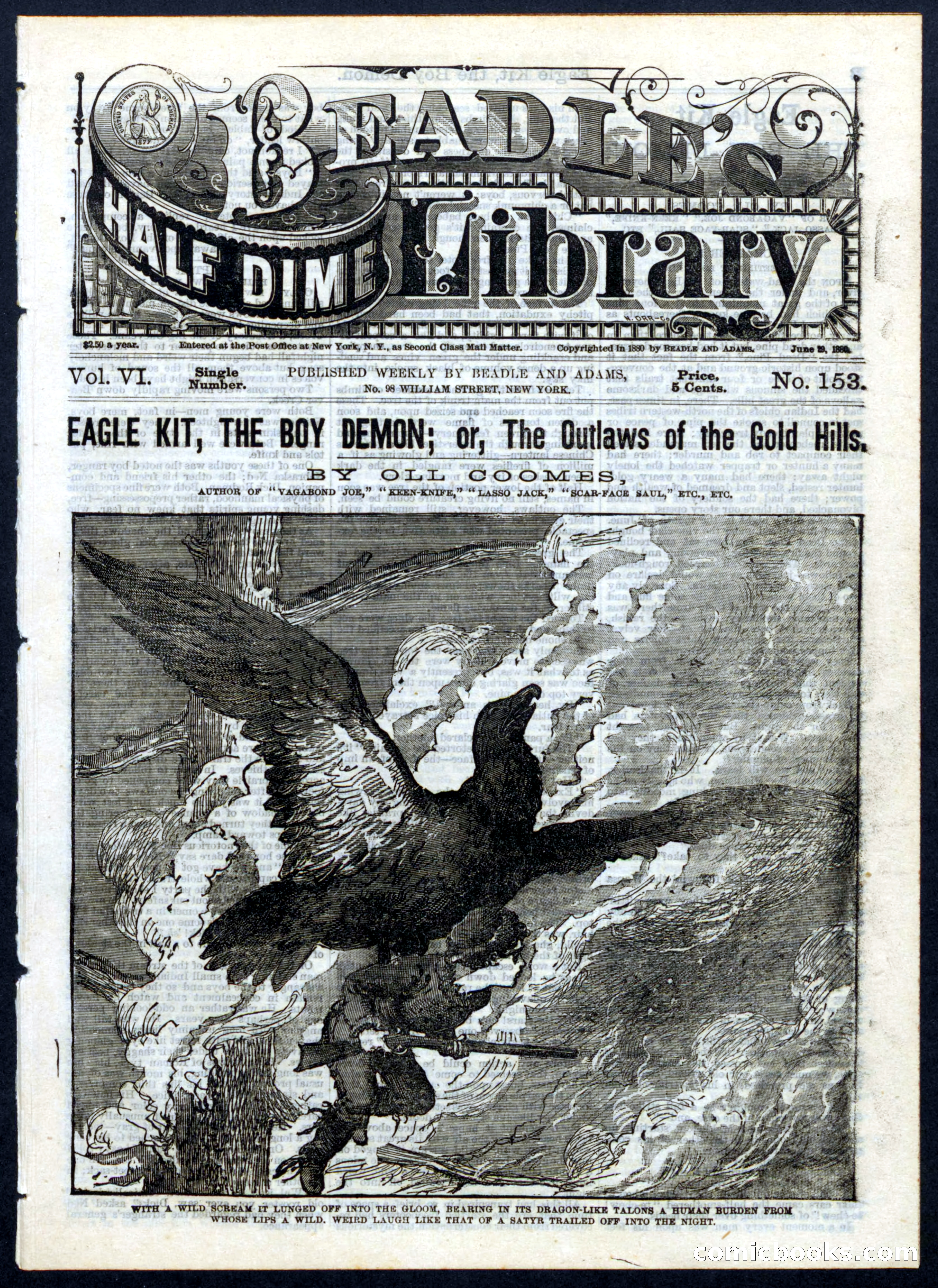 Beadle's Half Dime Library No. 153