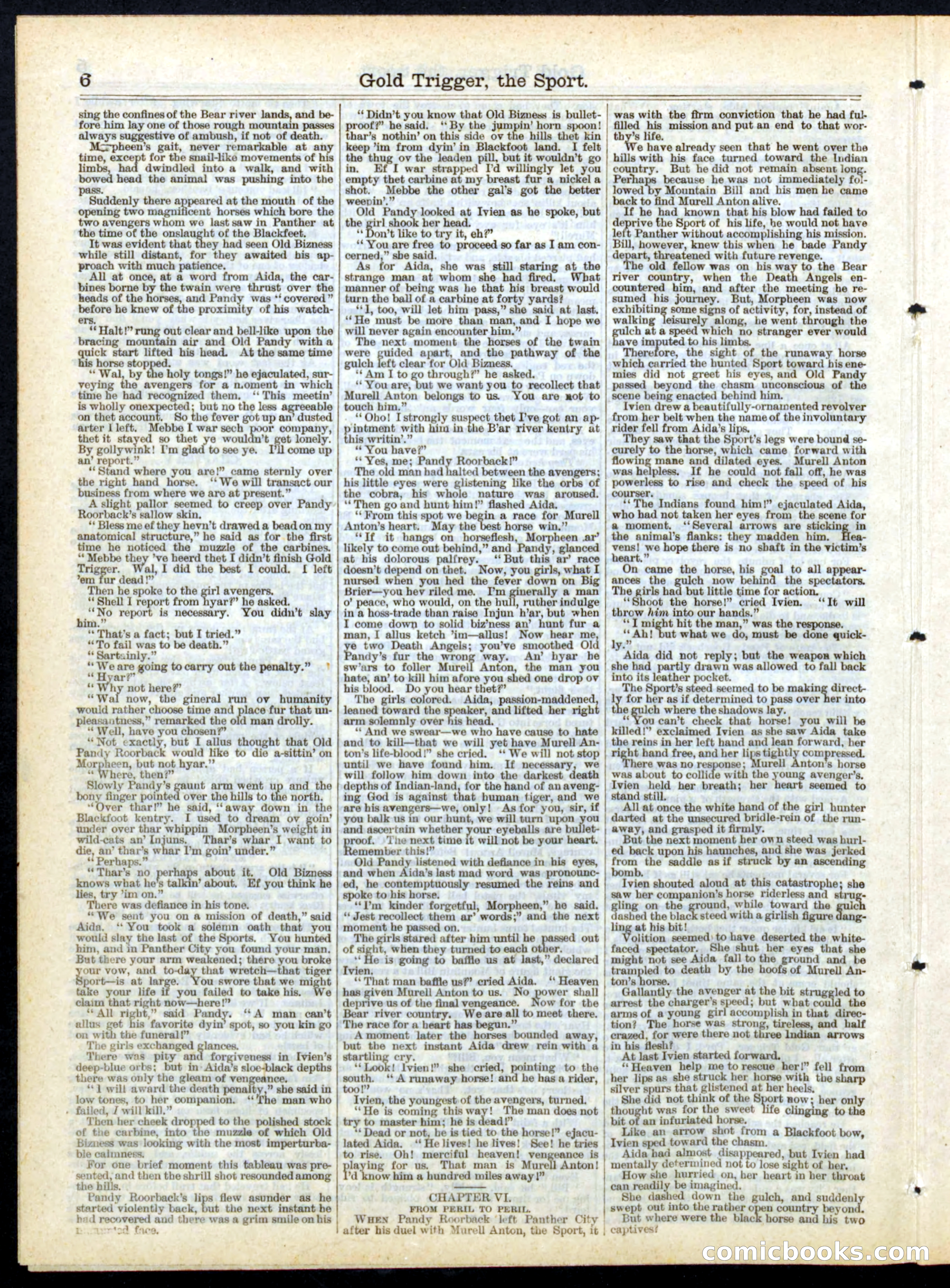 Gold Trigger, the Sport; or, The Girl Avenger — page 6 of 16