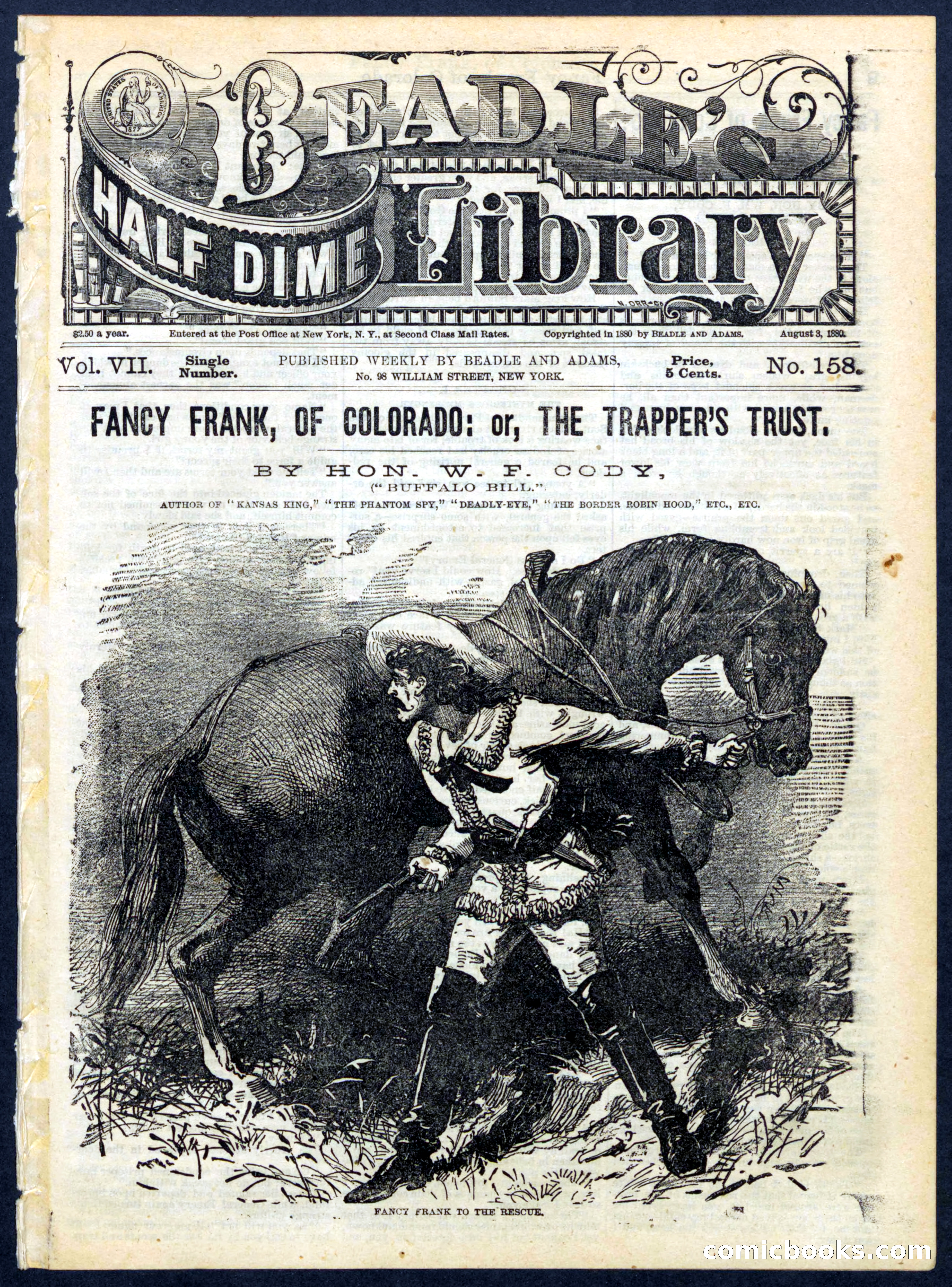Beadle's Half Dime Library No. 158