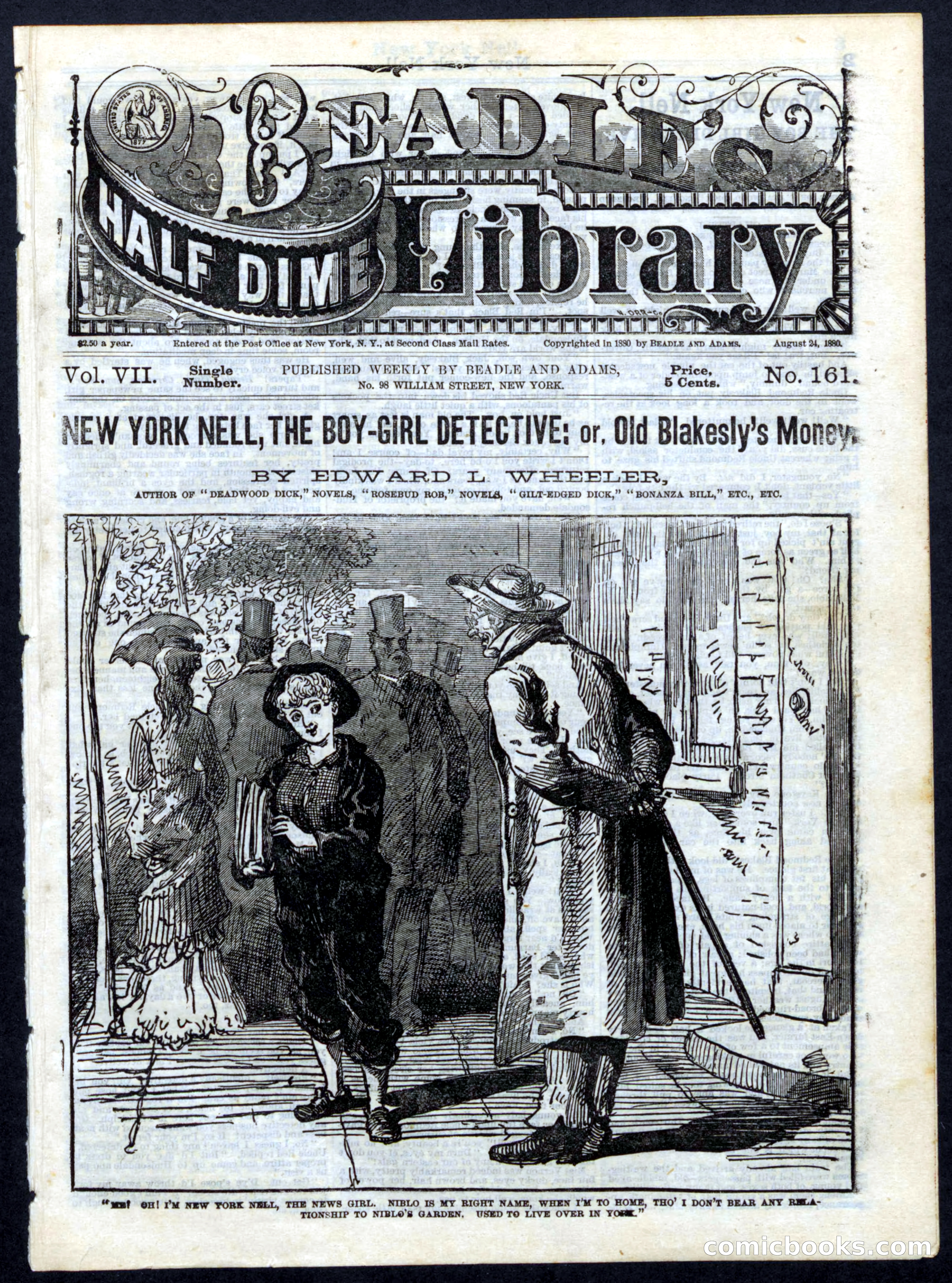 Beadle's Half Dime Library No. 161