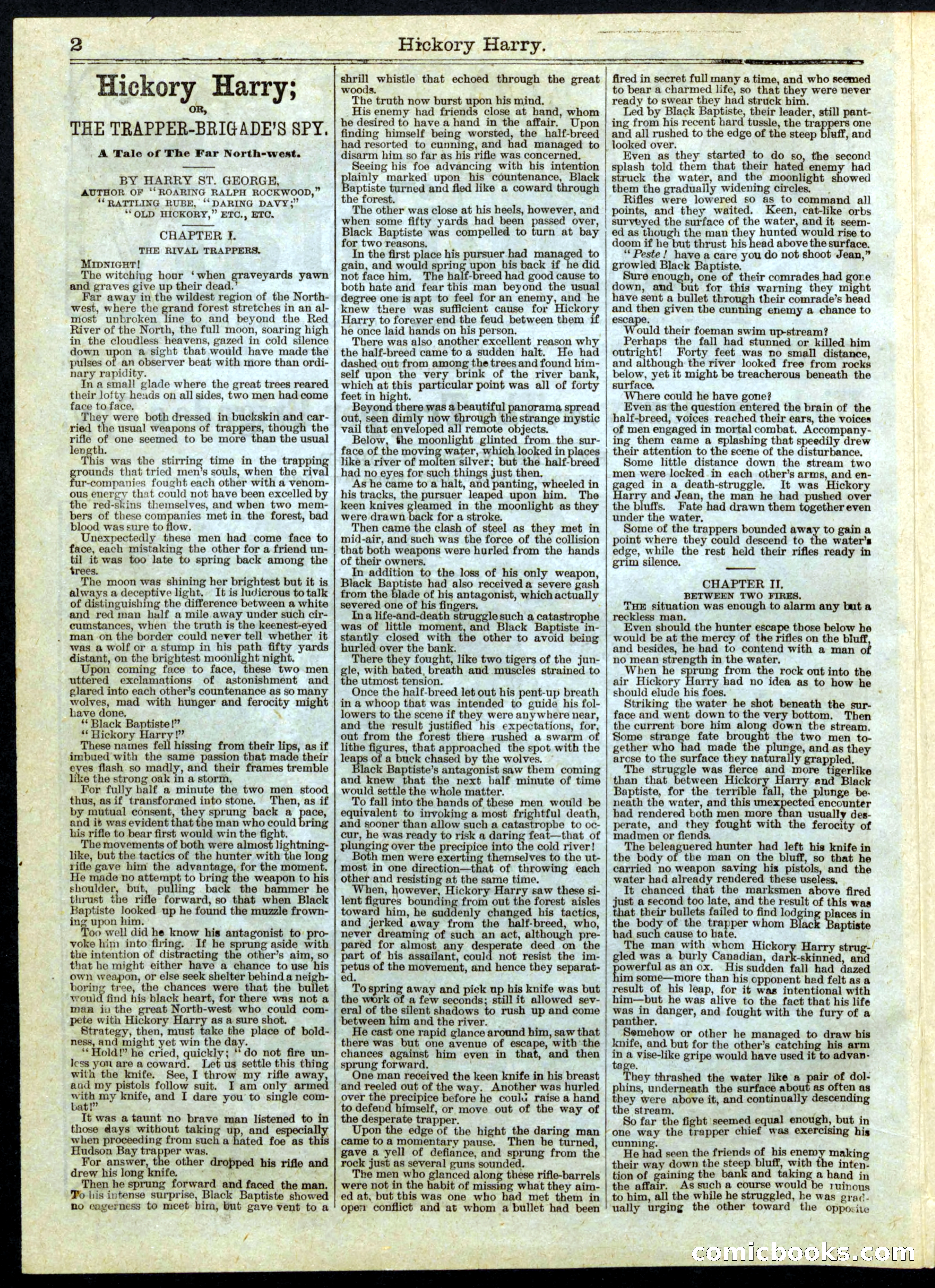 Hickory Harry; or, The Trapper-Brigade's Spy — page 2 of 16