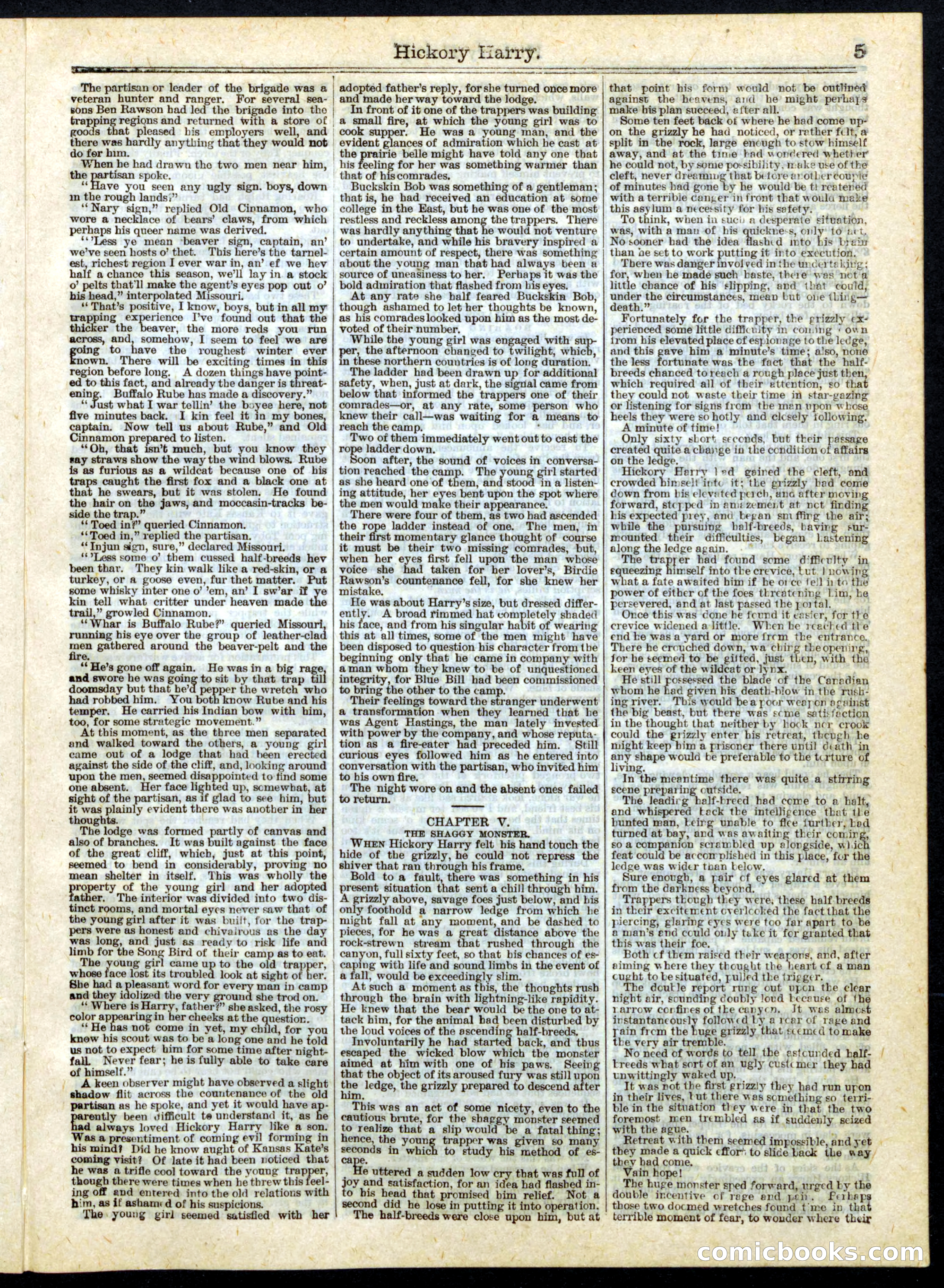Hickory Harry; or, The Trapper-Brigade's Spy — page 5 of 16