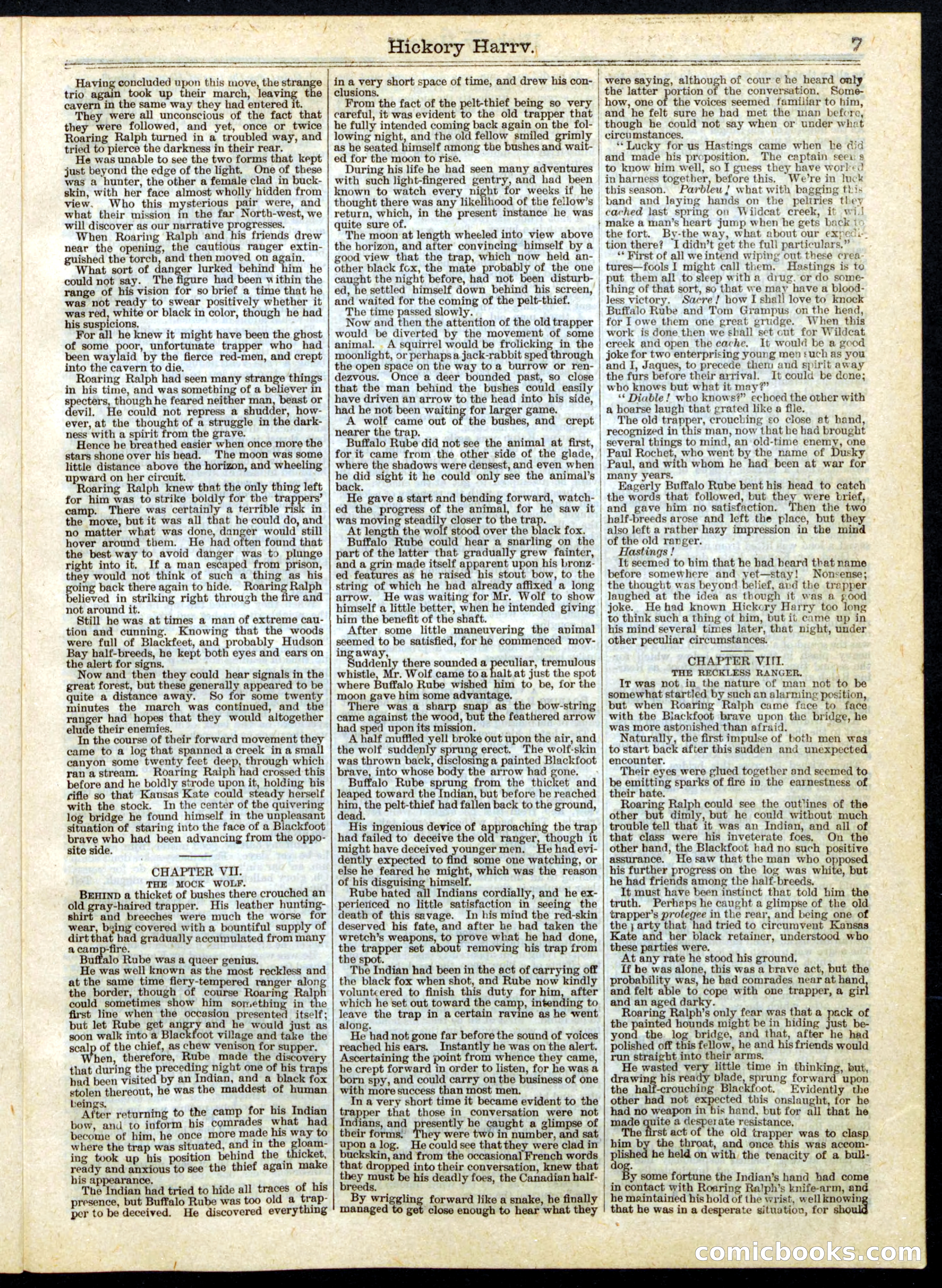 Hickory Harry; or, The Trapper-Brigade's Spy — page 7 of 16