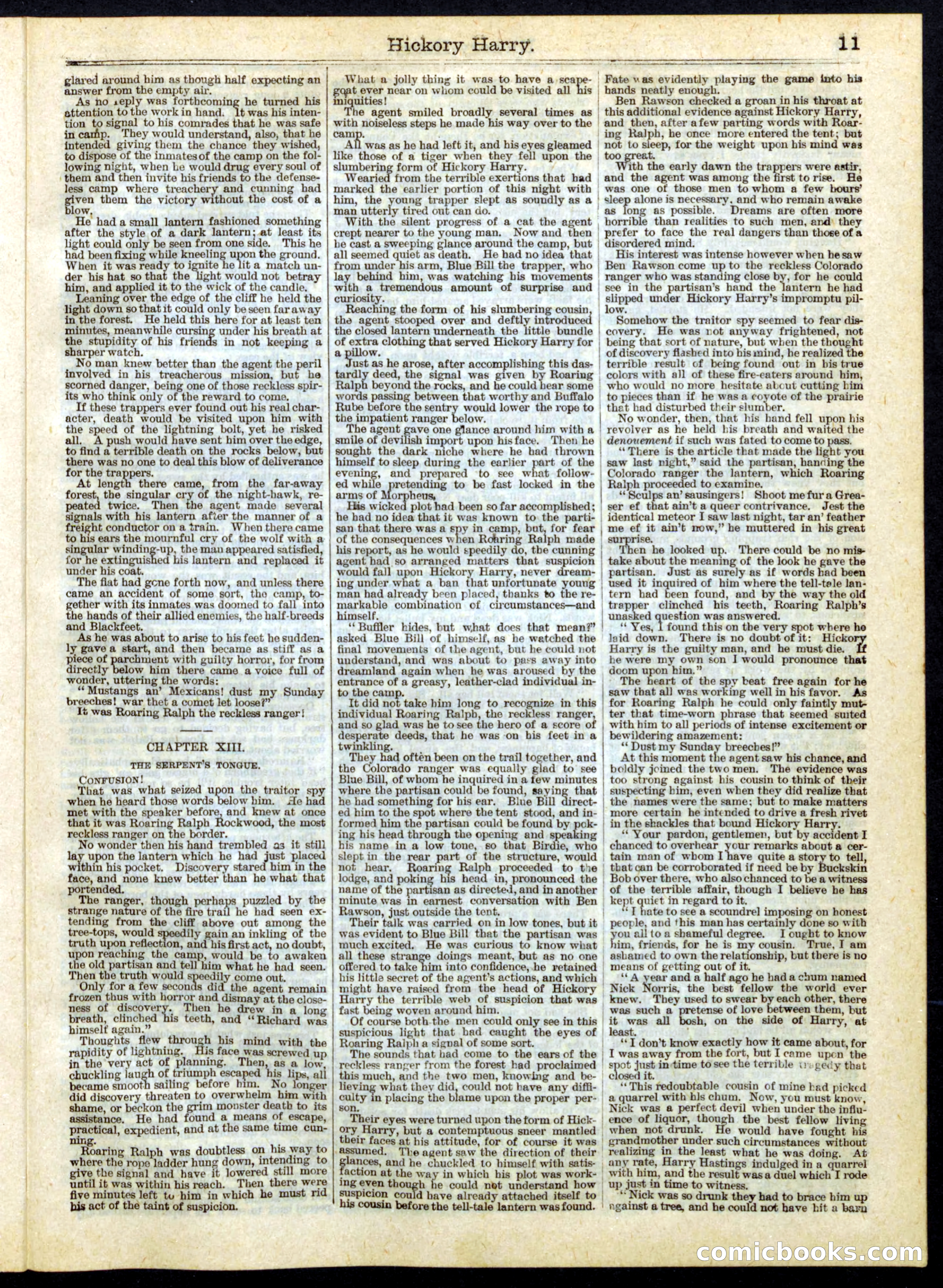 Hickory Harry; or, The Trapper-Brigade's Spy — page 11 of 16
