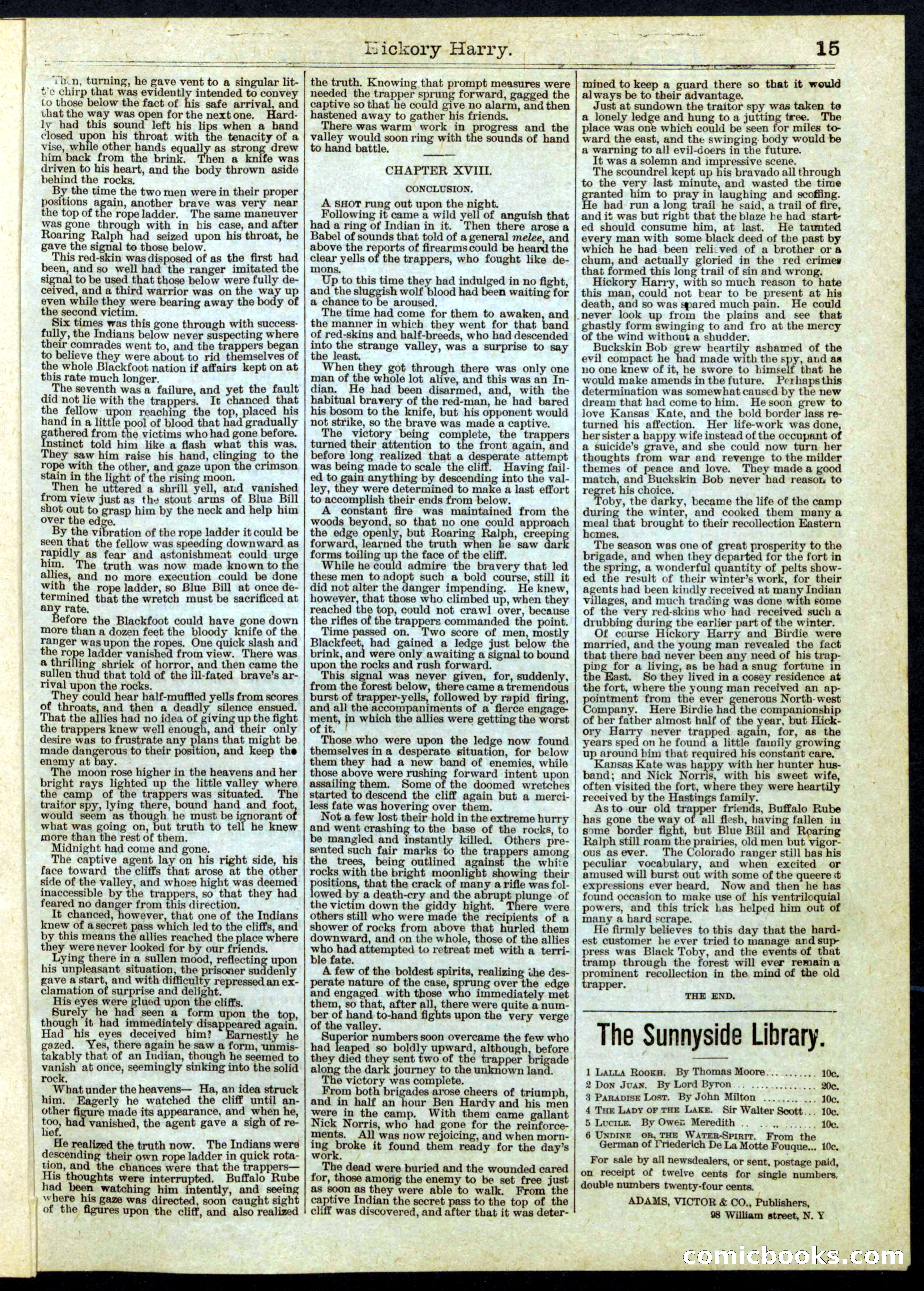 Hickory Harry; or, The Trapper-Brigade's Spy — page 15 of 16