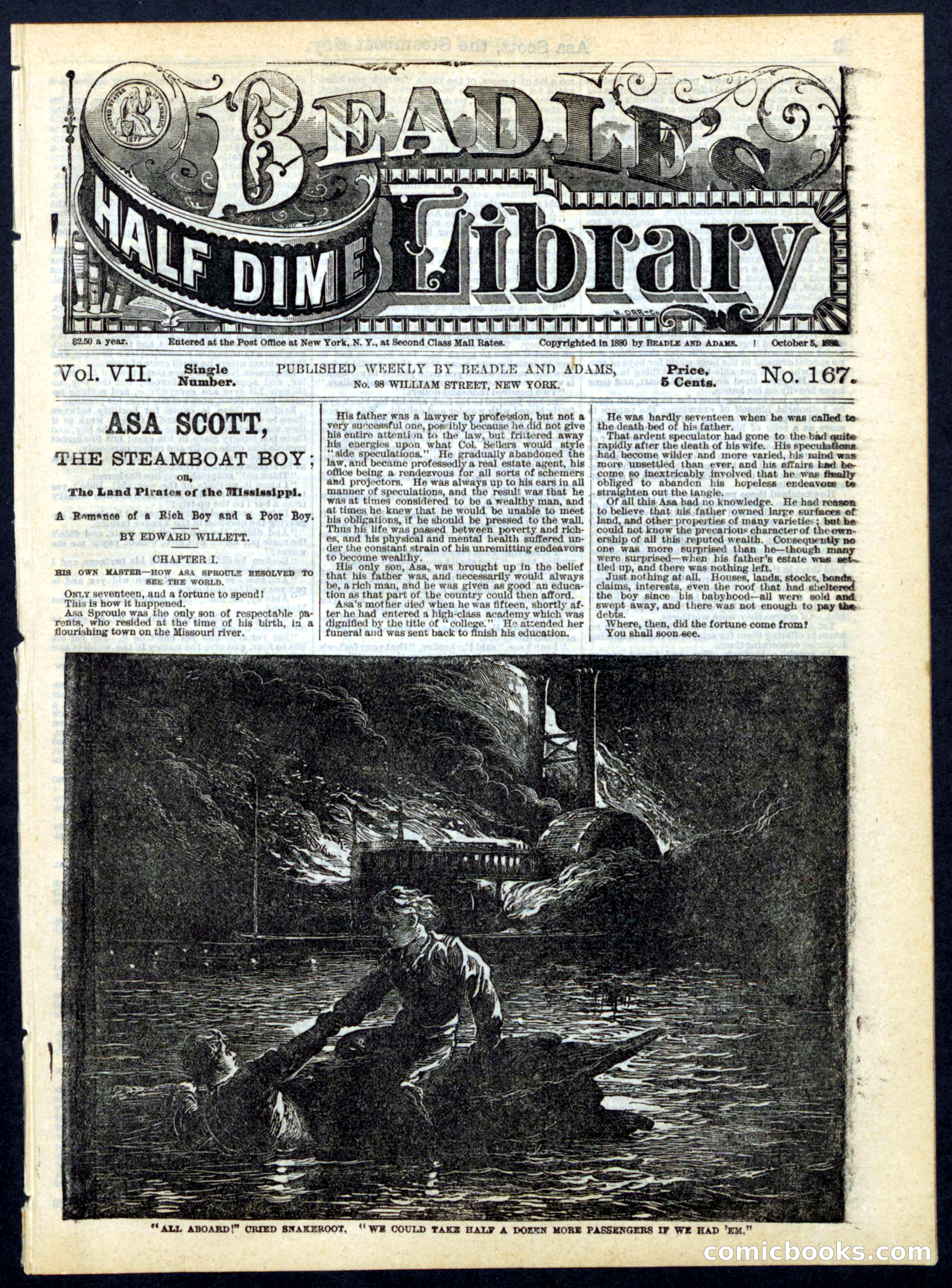 Beadle's Half Dime Library No. 167