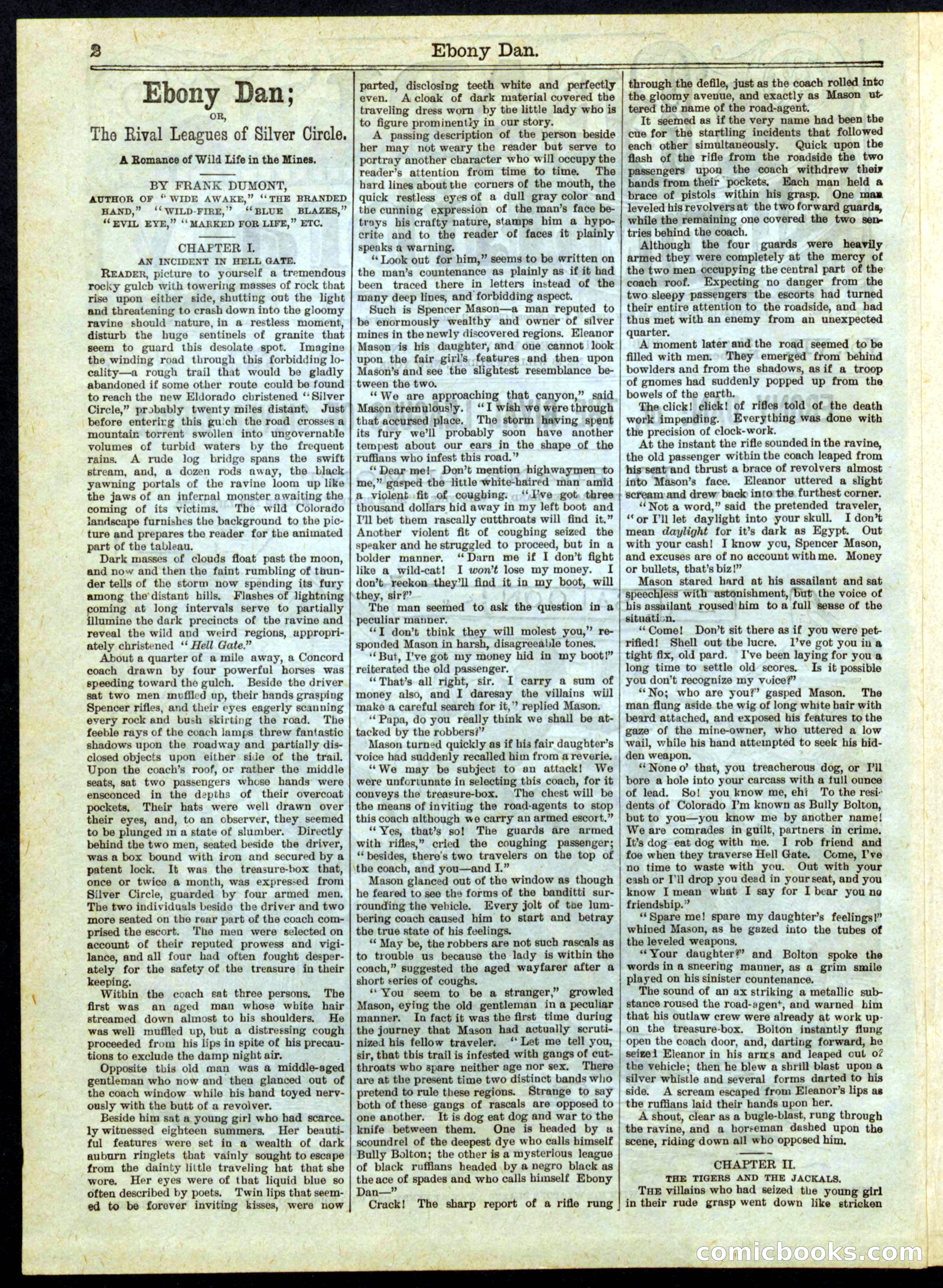 Ebony Dan; or, The Rival Leagues of Silver Circle — page 2 of 16