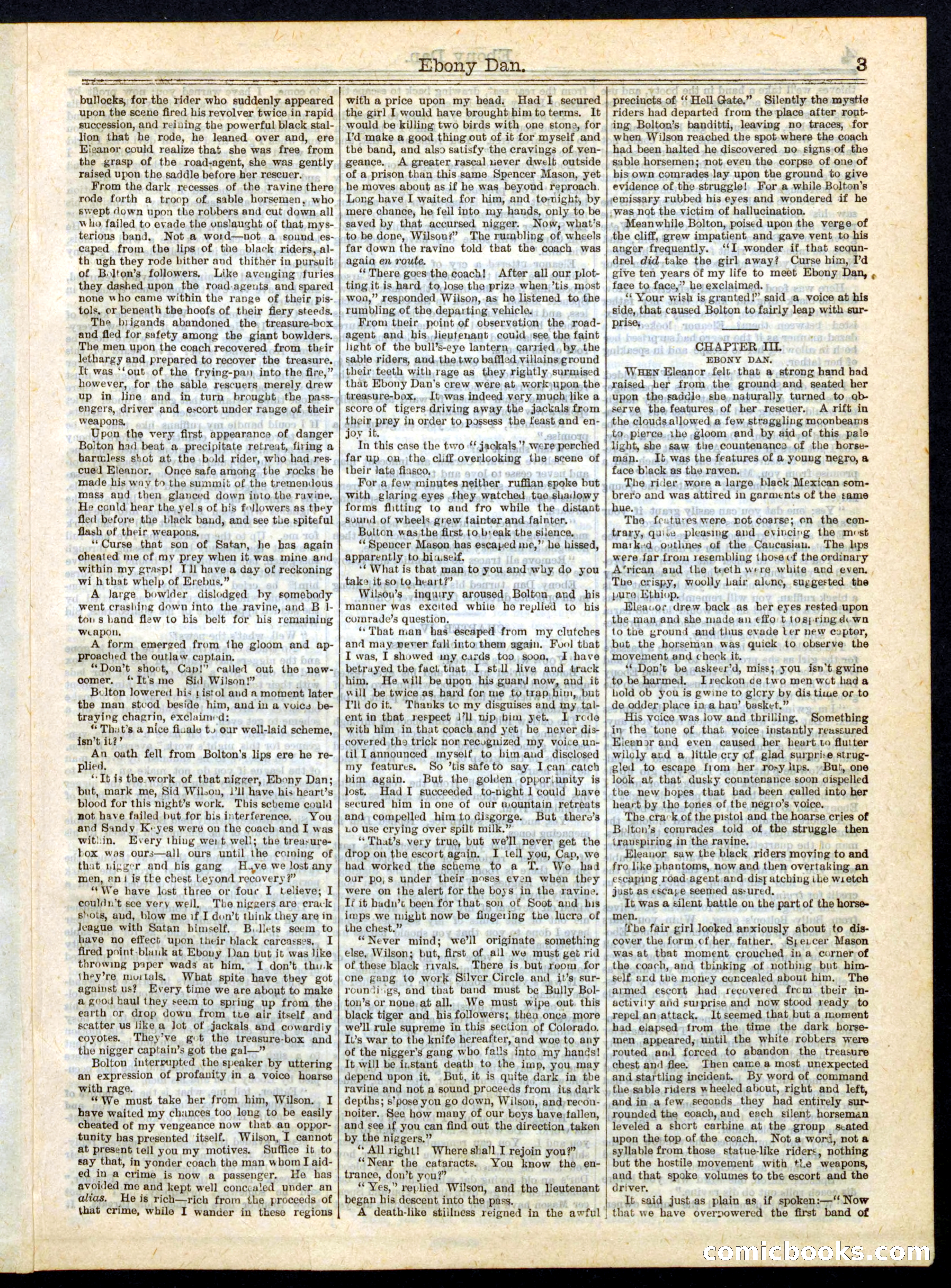 Ebony Dan; or, The Rival Leagues of Silver Circle — page 3 of 16