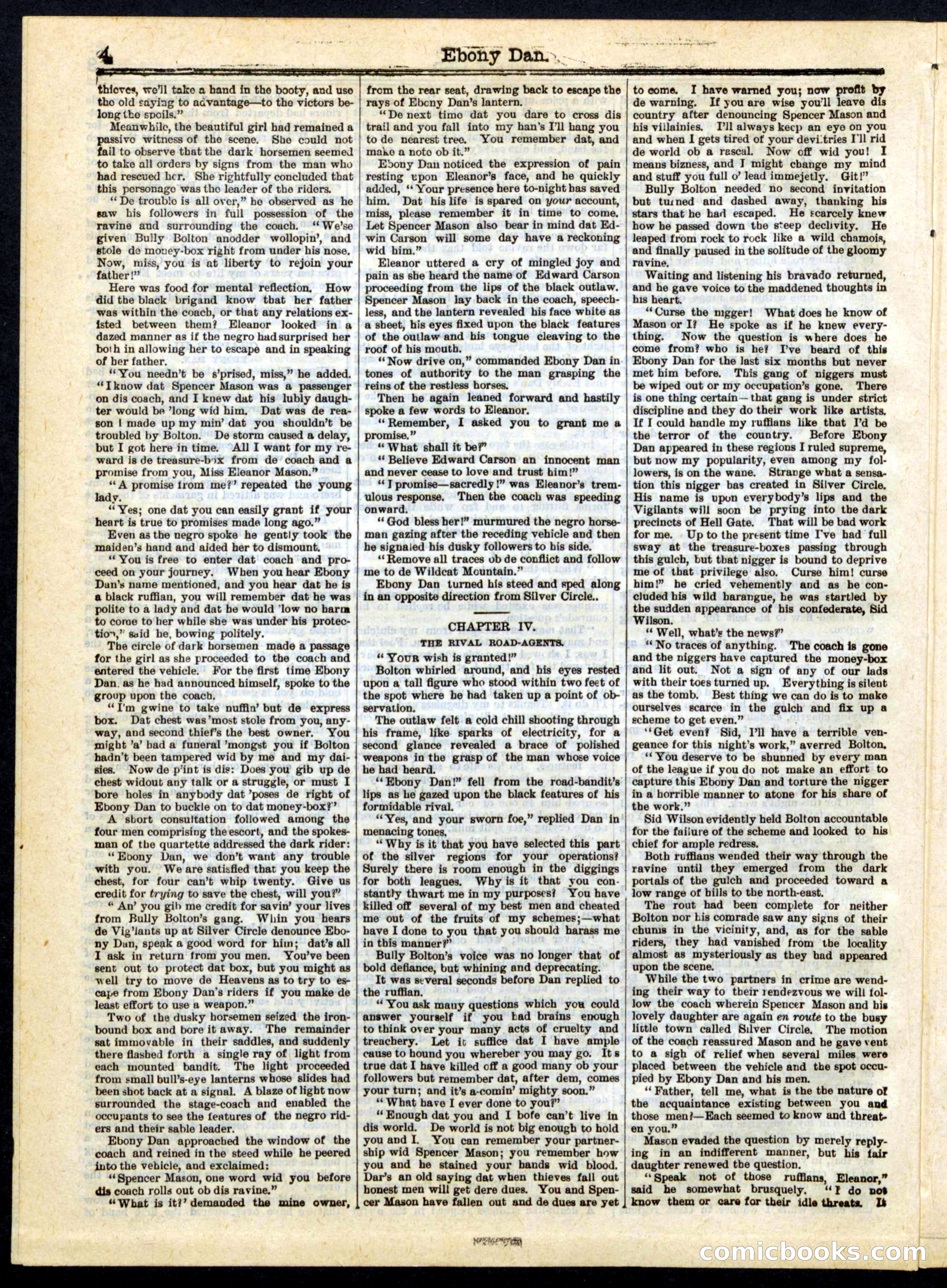 Ebony Dan; or, The Rival Leagues of Silver Circle — page 4 of 16