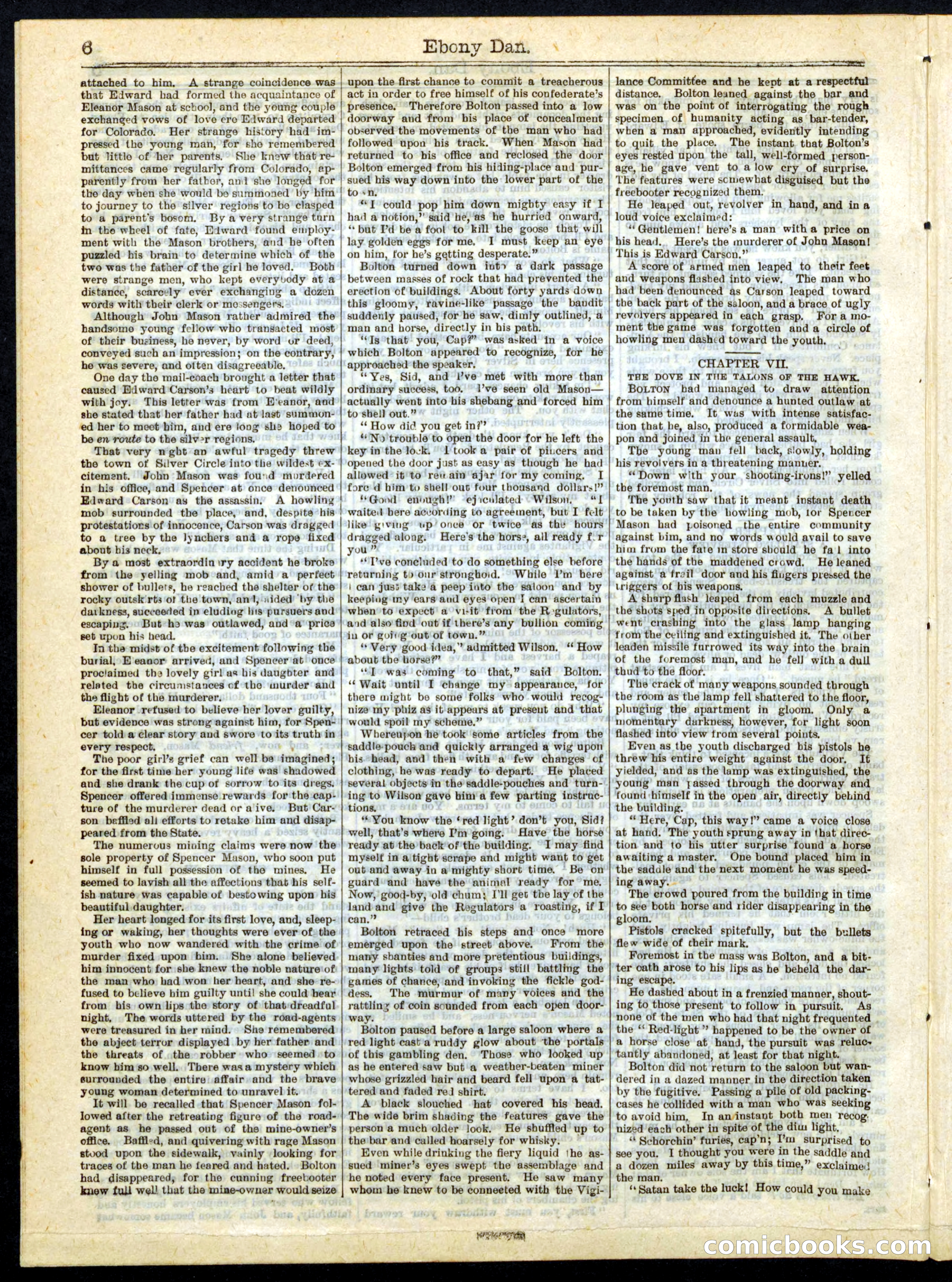 Ebony Dan; or, The Rival Leagues of Silver Circle — page 6 of 16