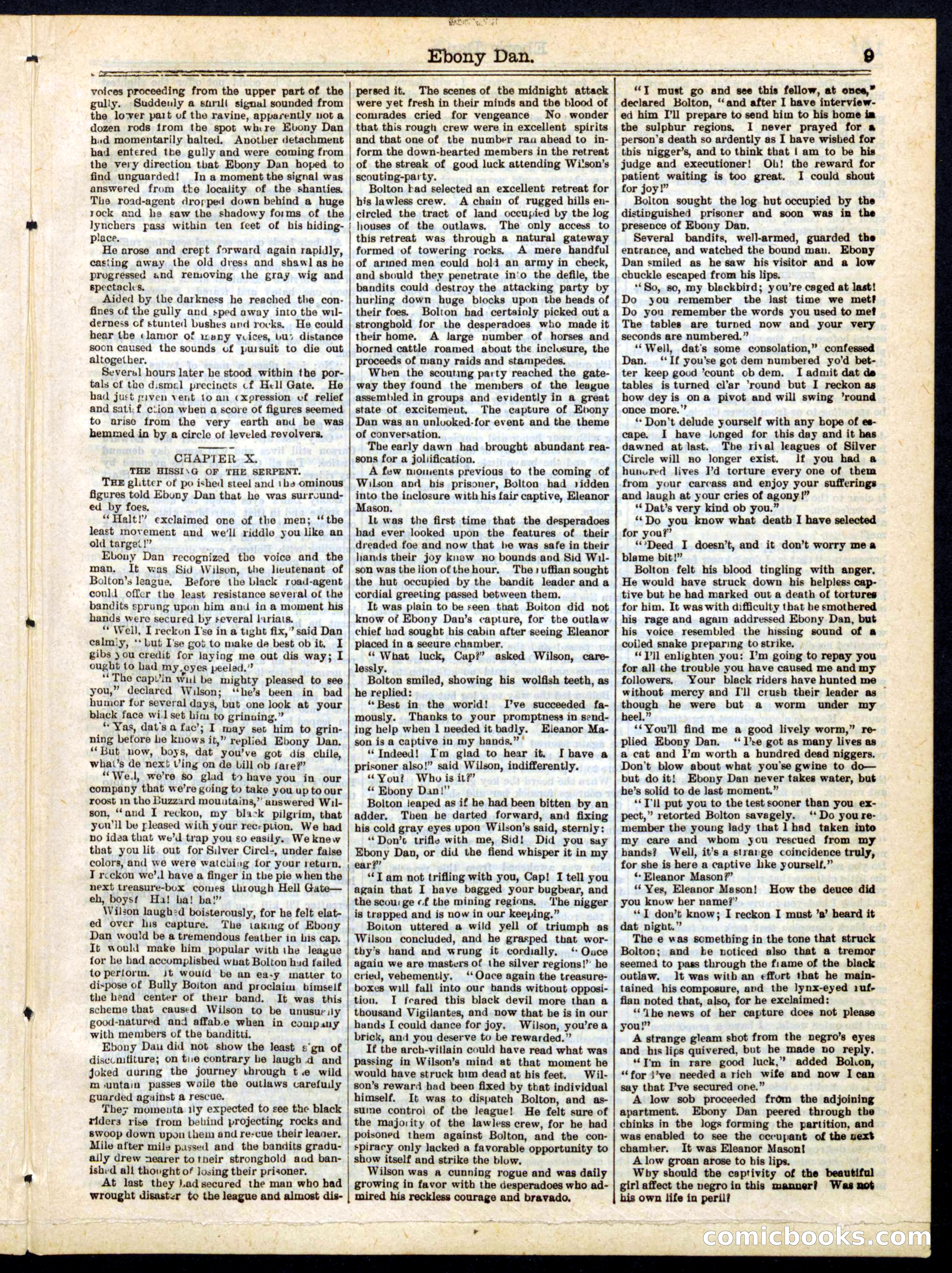Ebony Dan; or, The Rival Leagues of Silver Circle — page 9 of 16