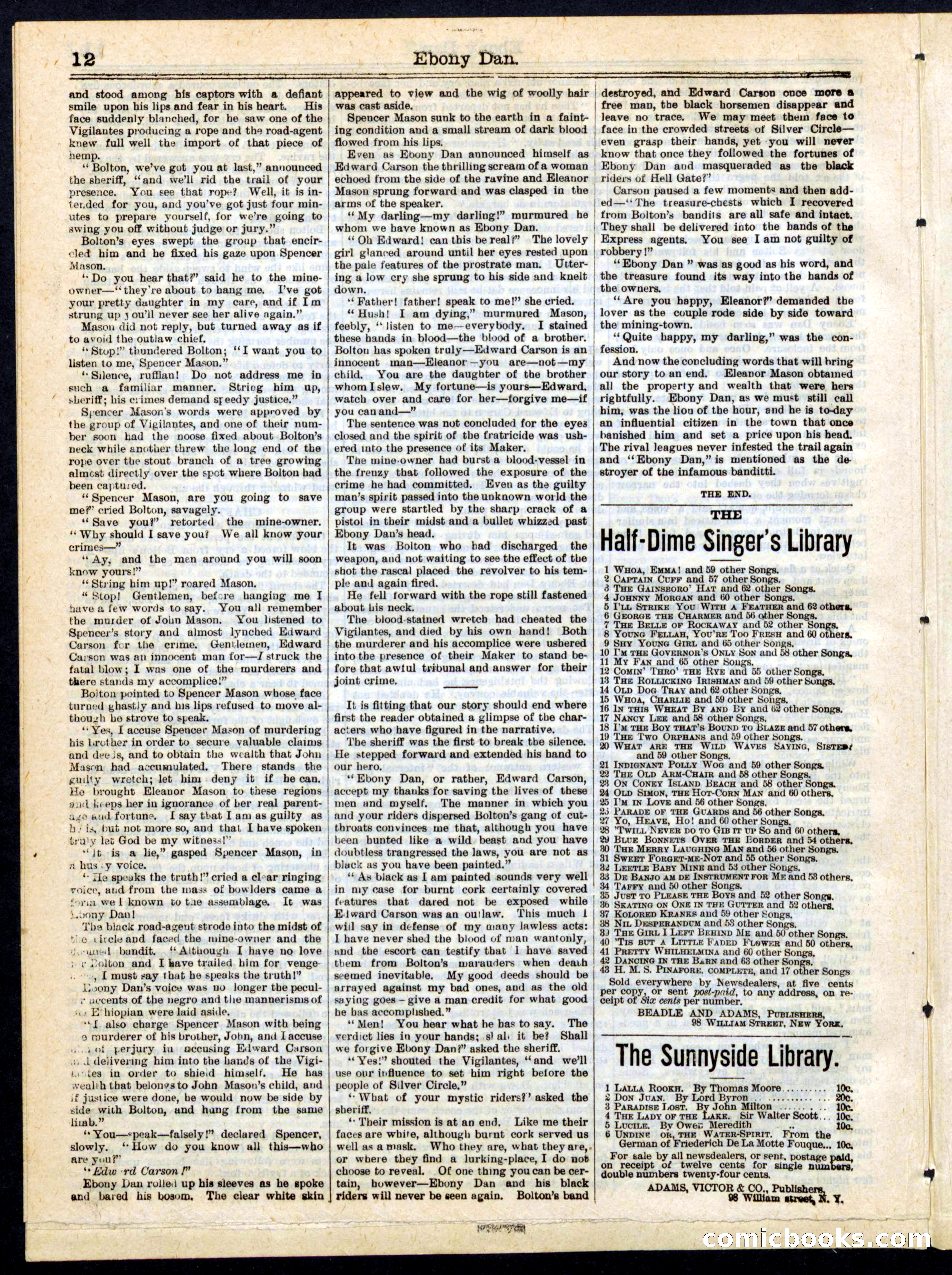 Ebony Dan; or, The Rival Leagues of Silver Circle — page 12 of 16
