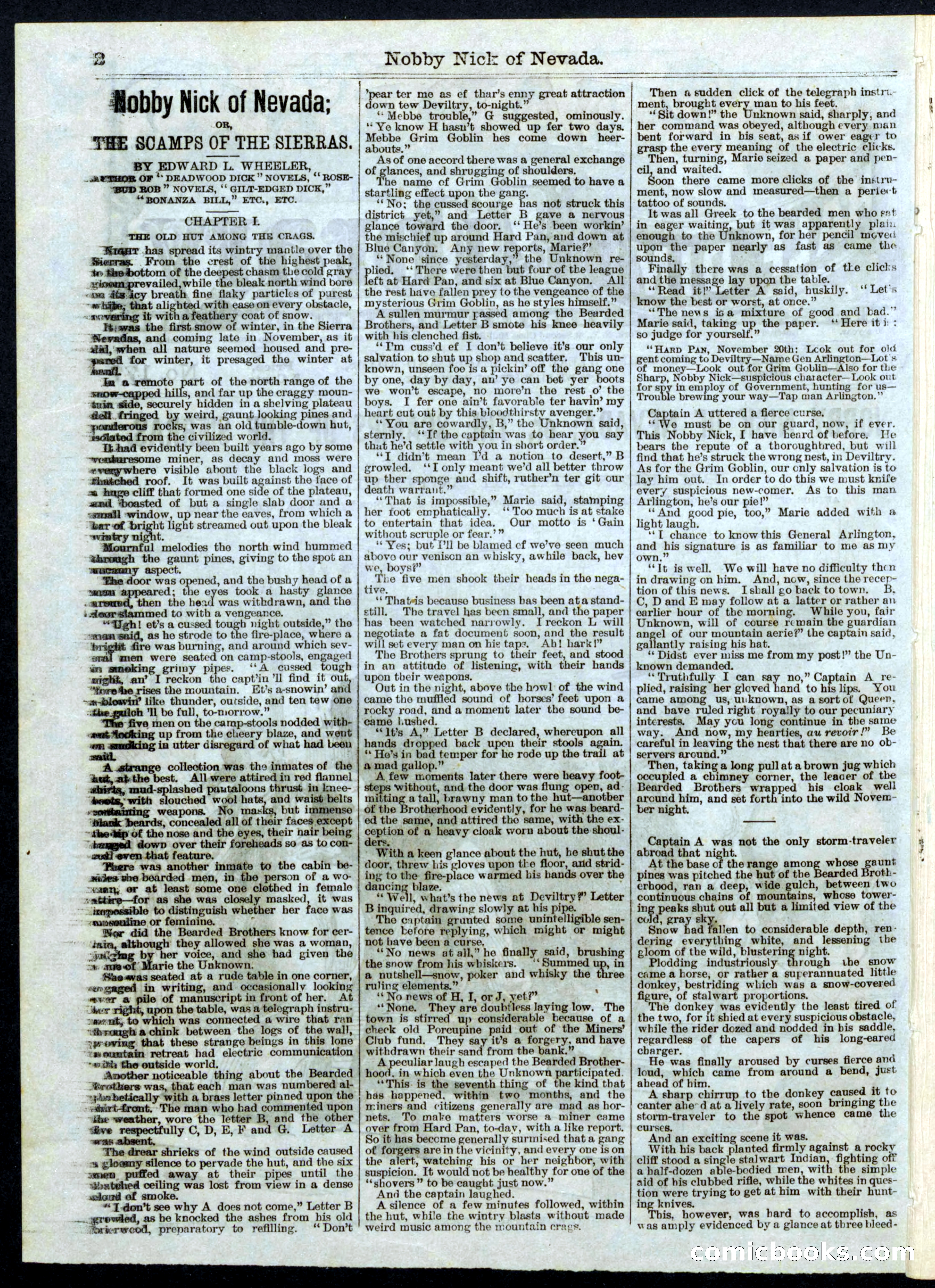 Nobby Nick of Nevada; or, The Scamps of the Sierras — page 2 of 16