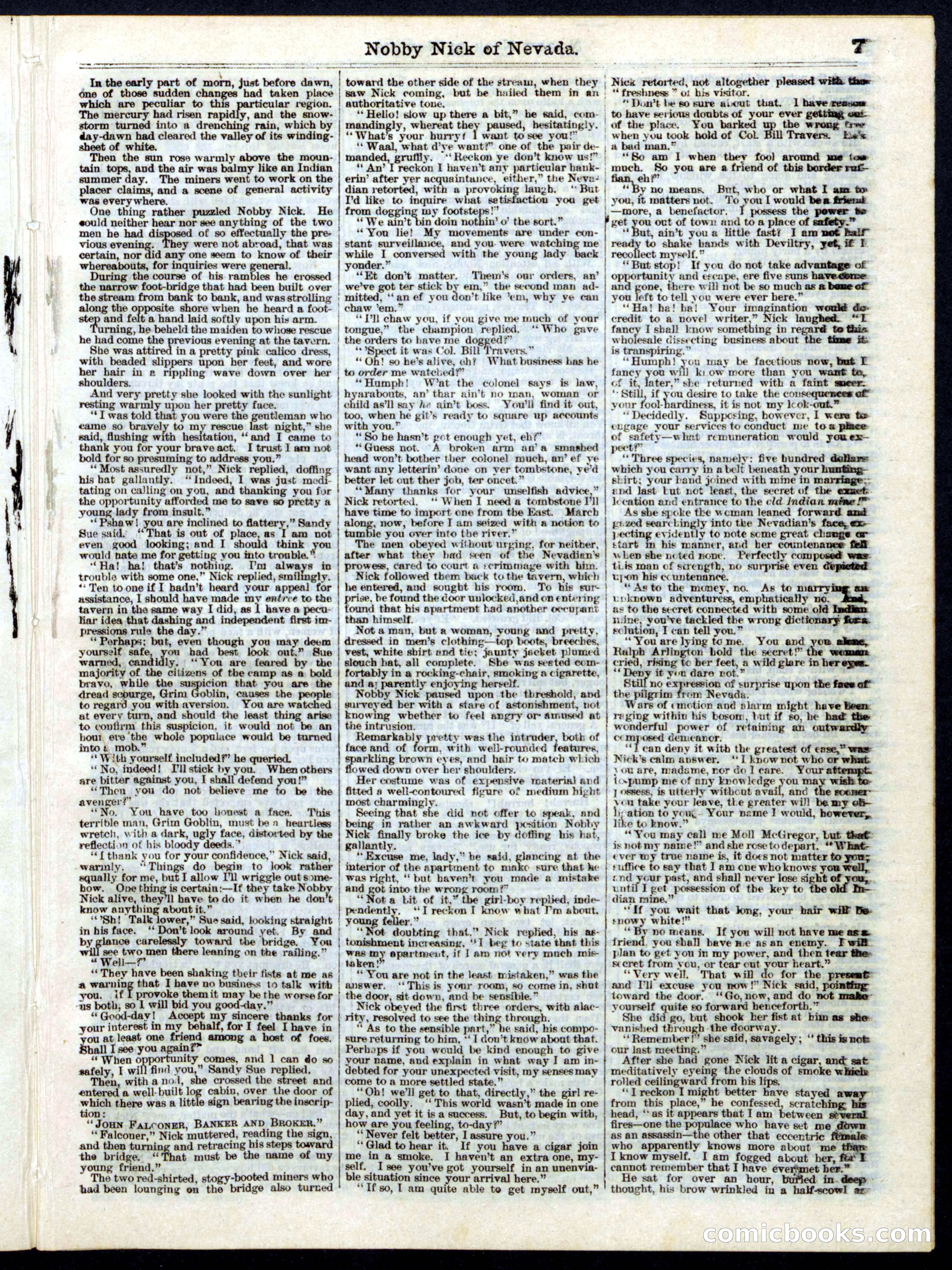 Nobby Nick of Nevada; or, The Scamps of the Sierras — page 7 of 16