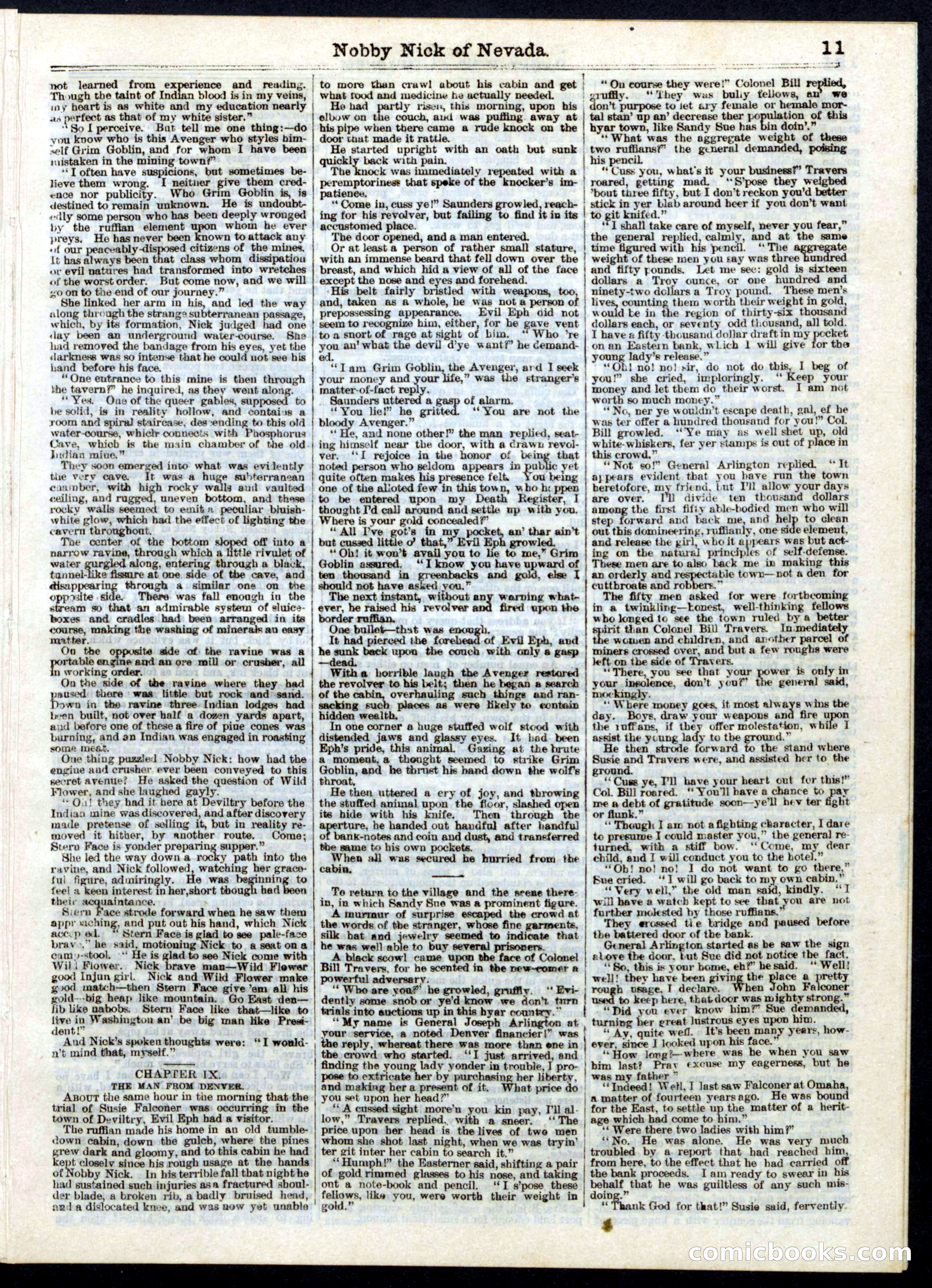 Nobby Nick of Nevada; or, The Scamps of the Sierras — page 11 of 16