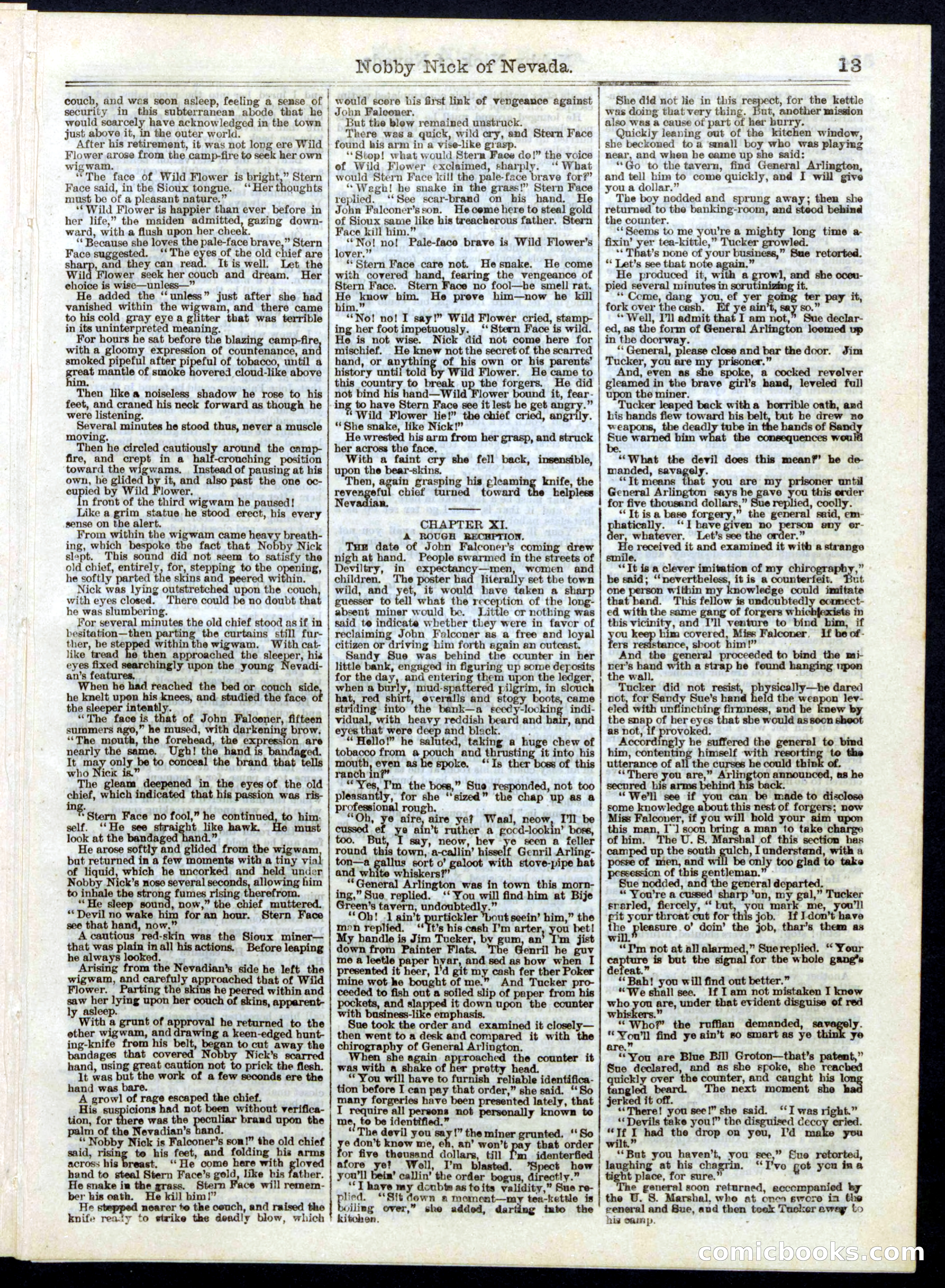 Nobby Nick of Nevada; or, The Scamps of the Sierras — page 13 of 16