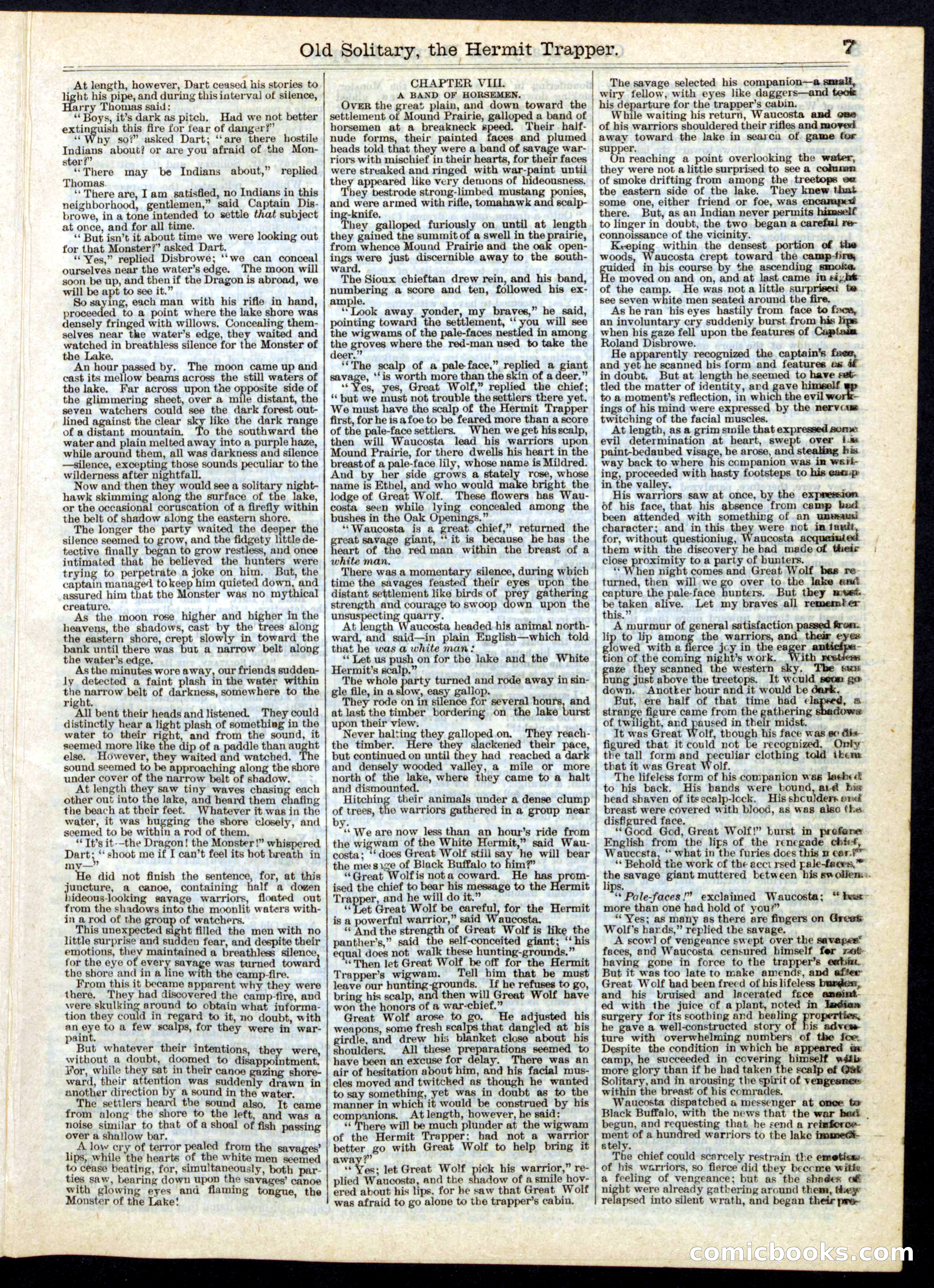 Beadle's Half Dime Library, No. 178 — page 7 of 16