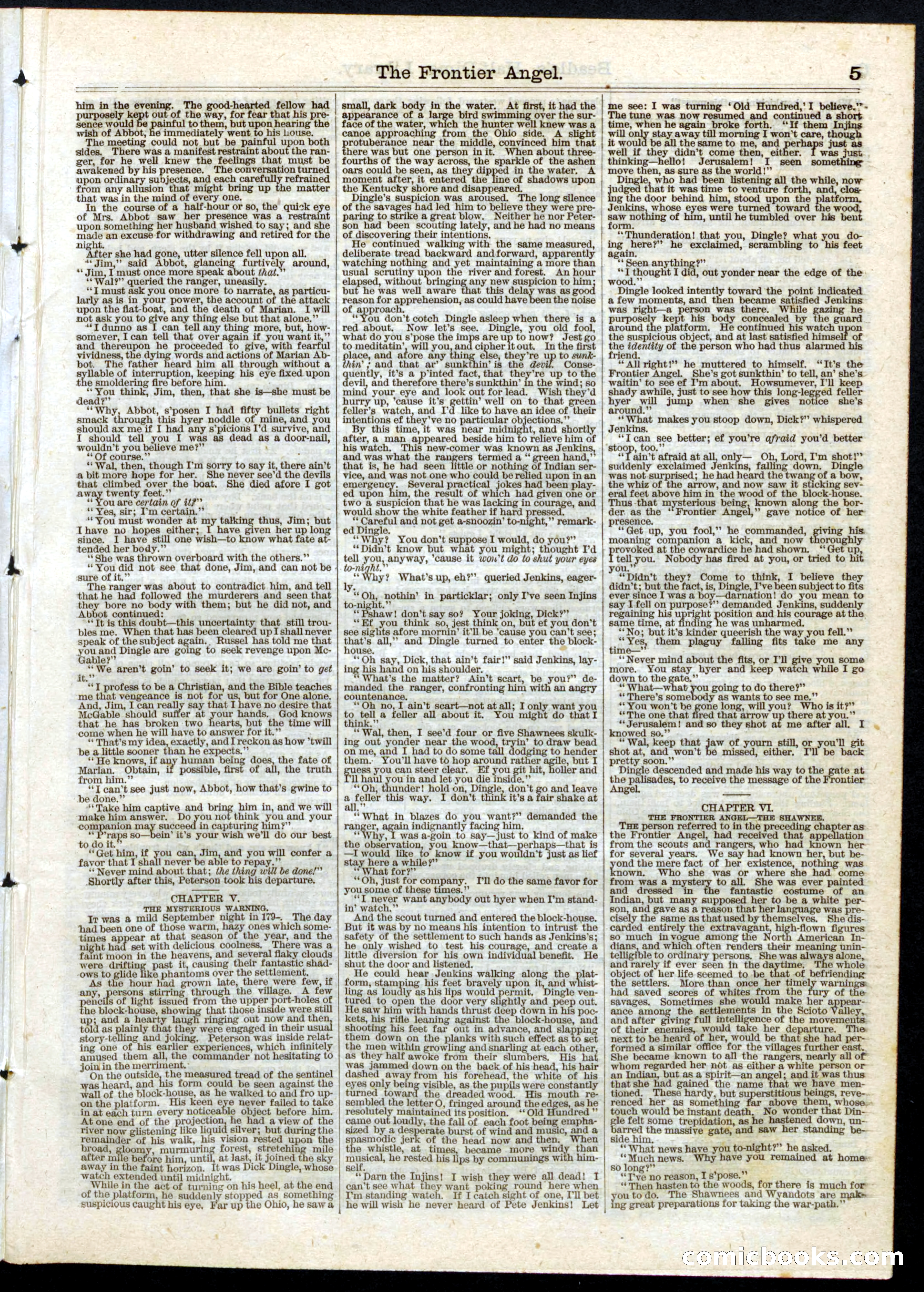 The Frontier Angel: A Romance of Kentucky Rangers' Life — page 5 of 16