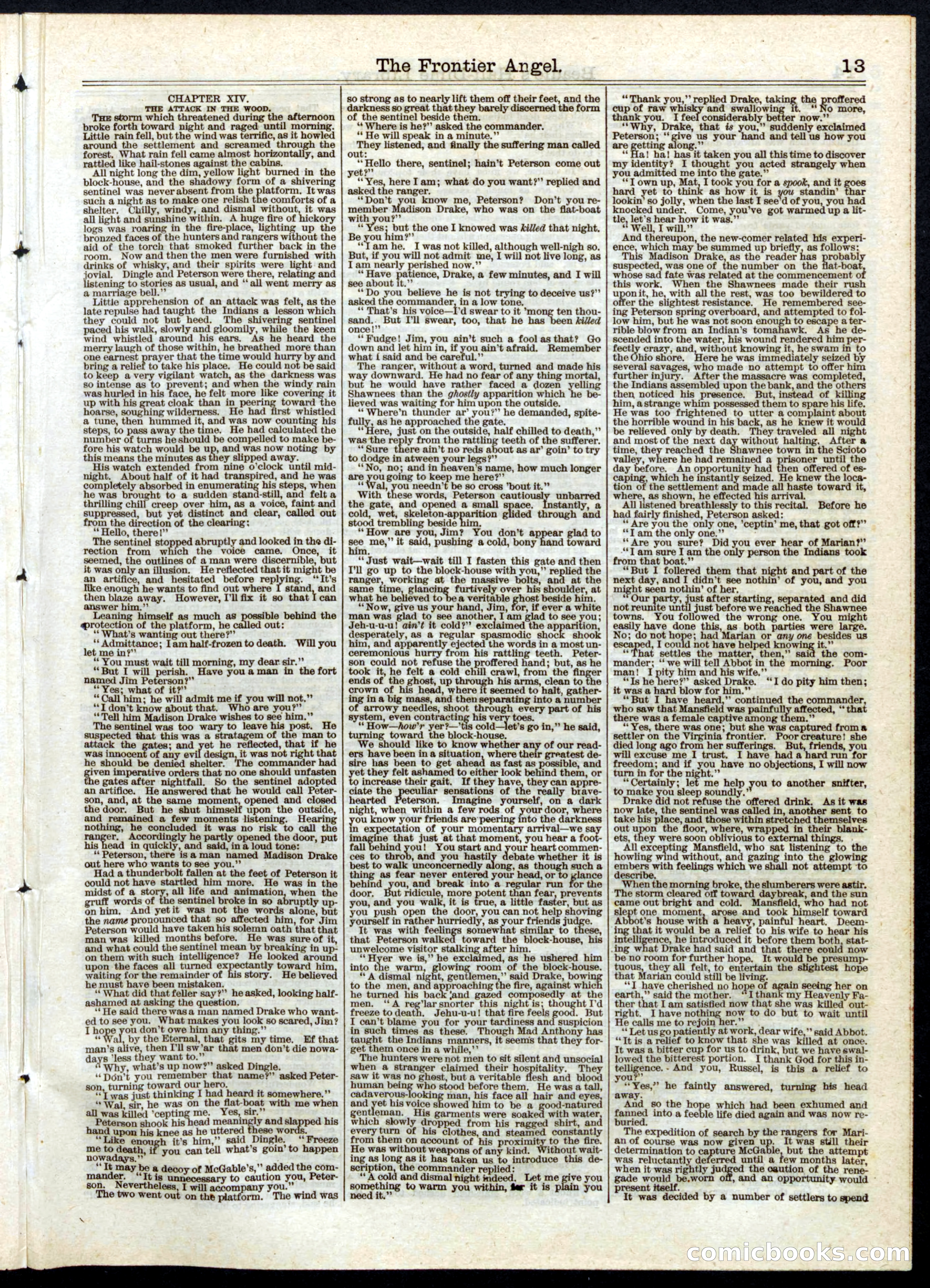The Frontier Angel: A Romance of Kentucky Rangers' Life — page 13 of 16