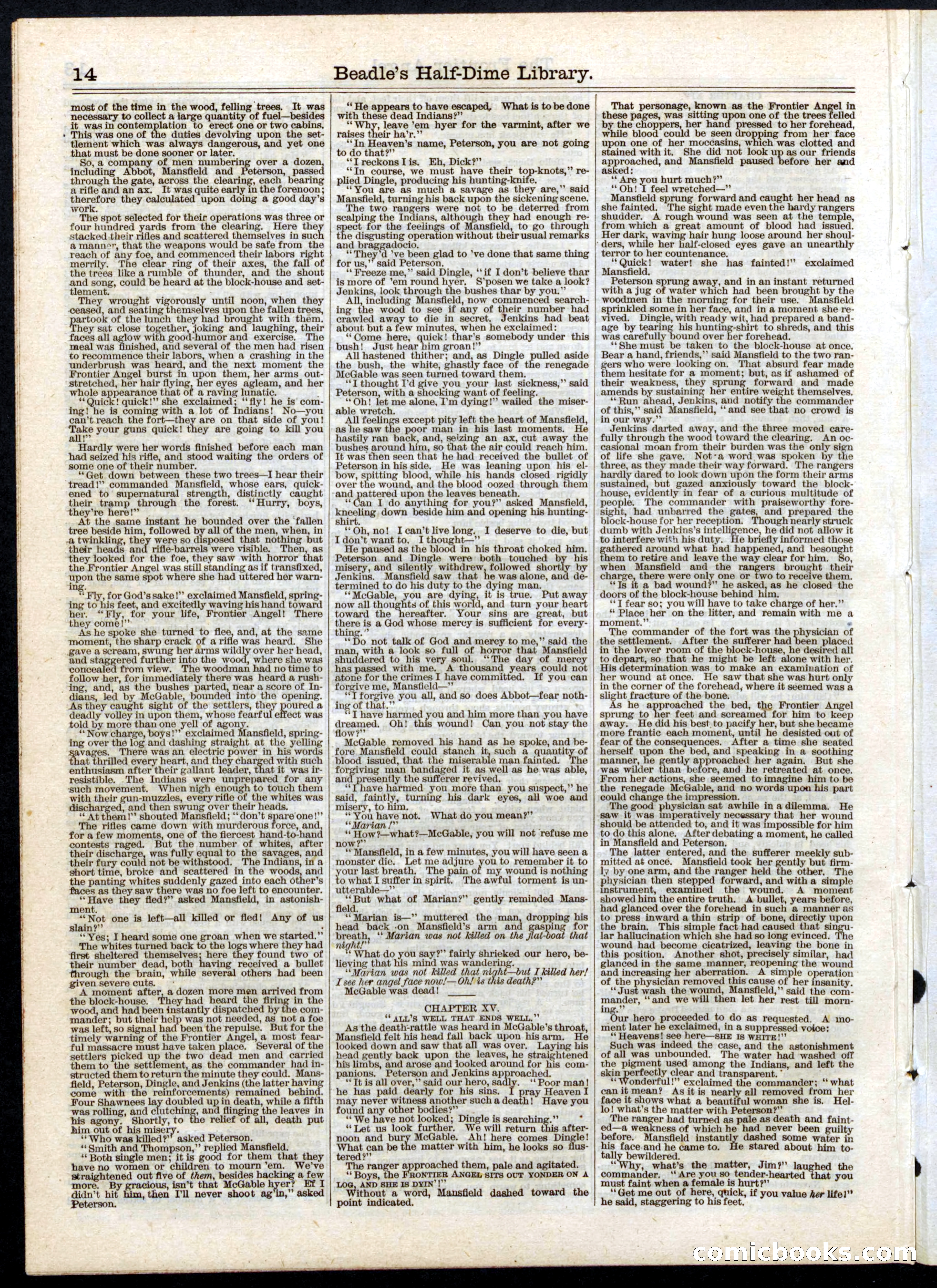 The Frontier Angel: A Romance of Kentucky Rangers' Life — page 14 of 16