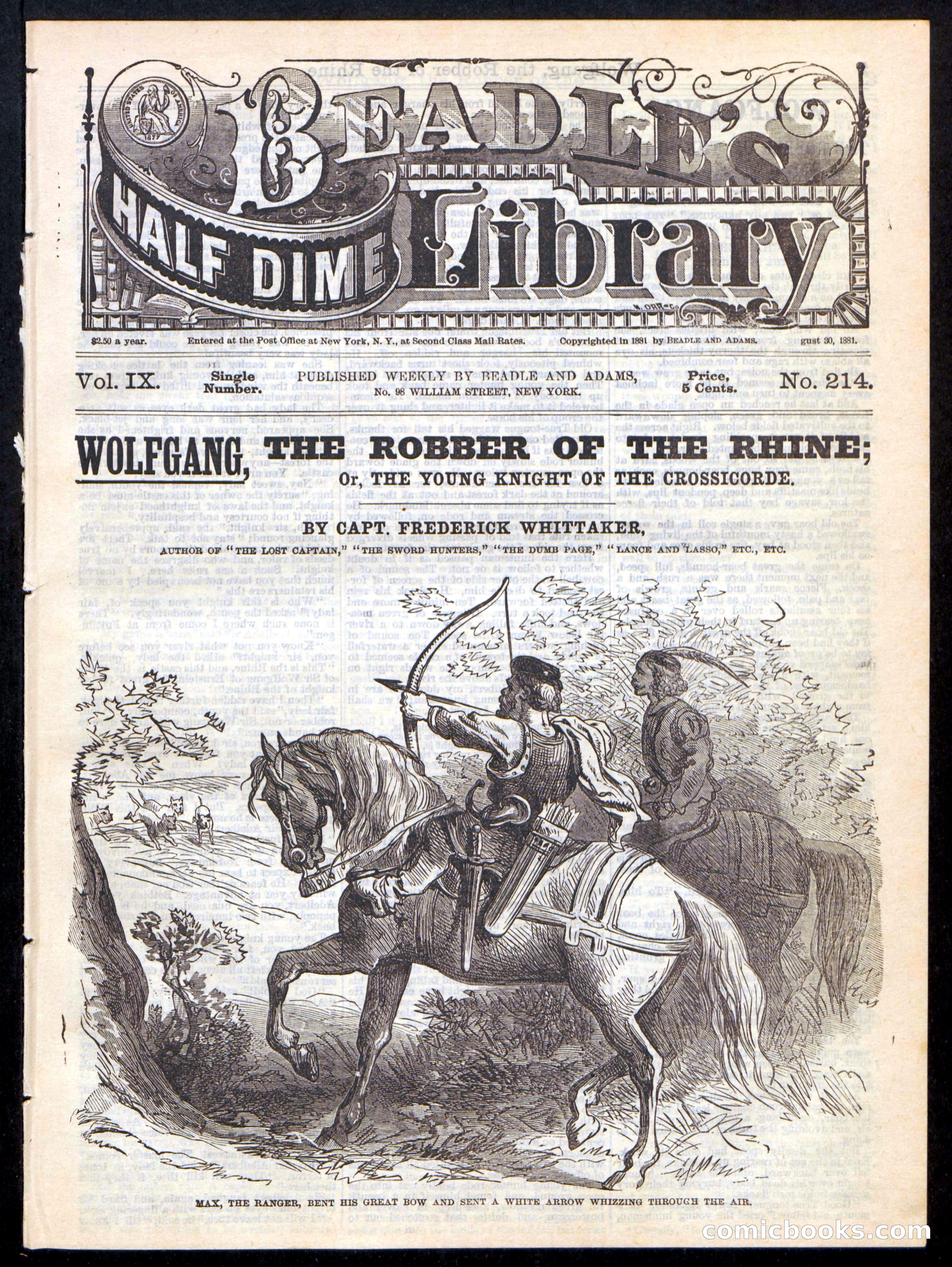 Beadle's Half Dime Library No. 214