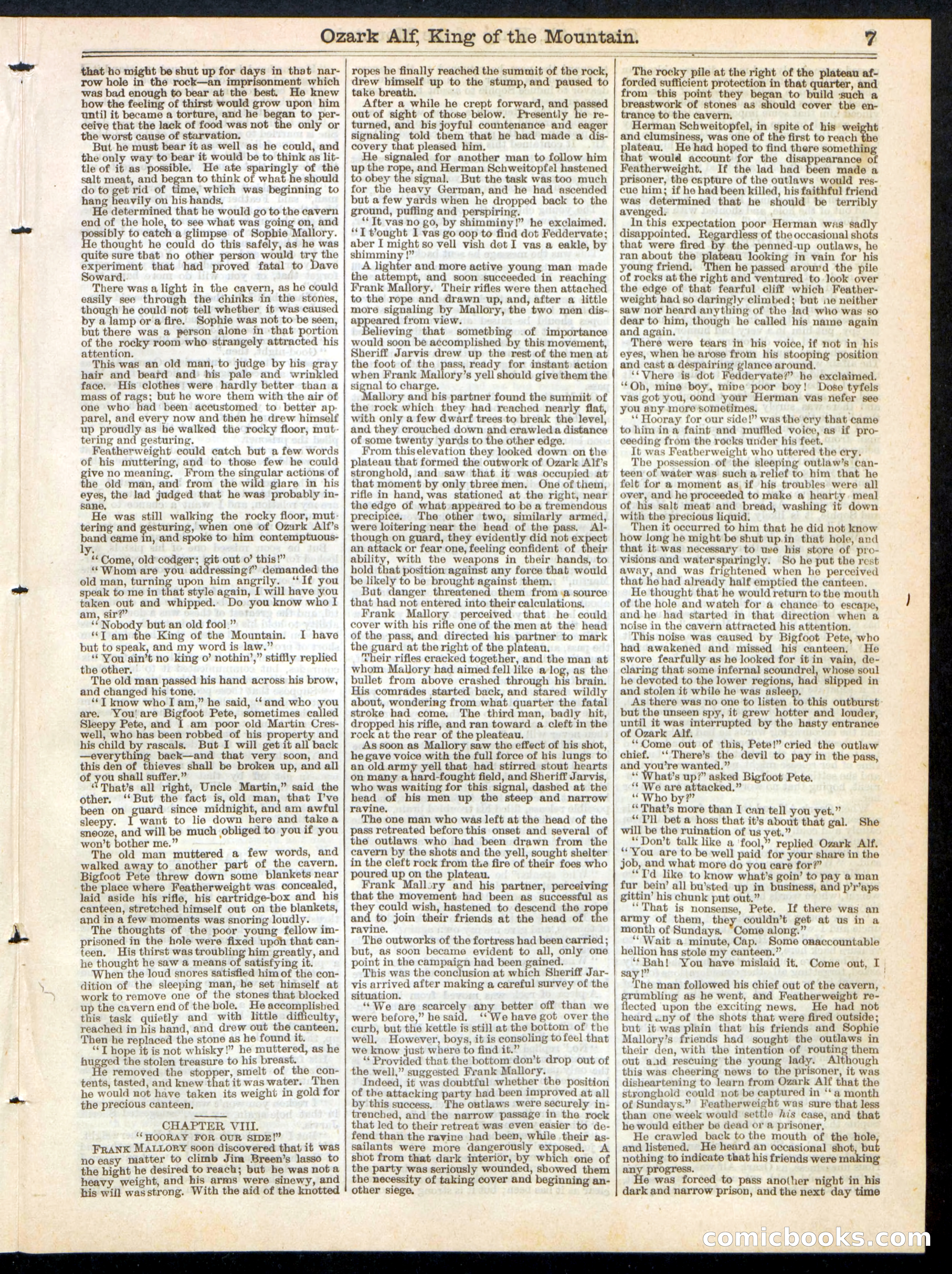 Ozark Alf, King of the Mountain; or, Featherweight Among the Outlaws — page 7 of 16