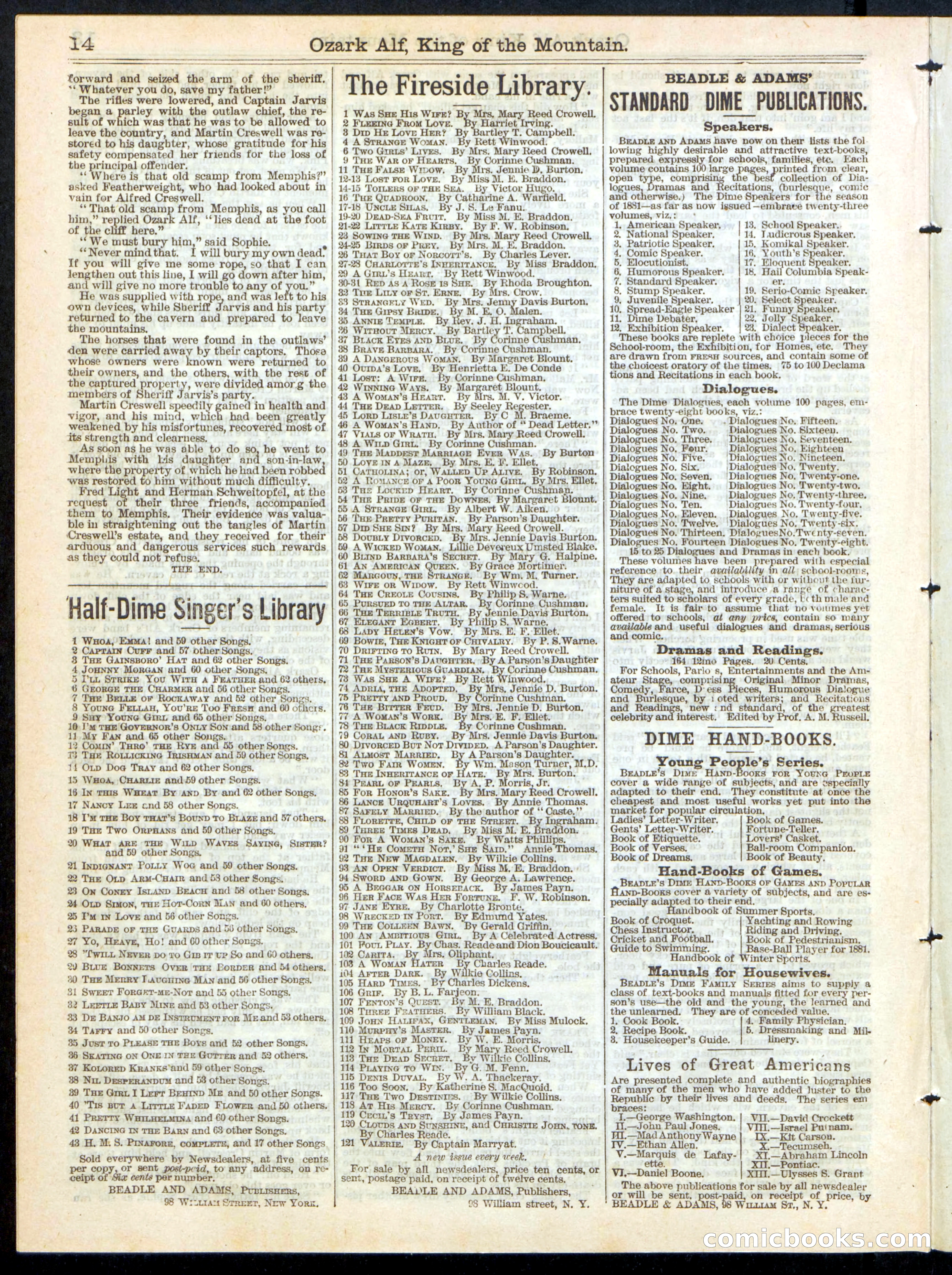 Ozark Alf, King of the Mountain; or, Featherweight Among the Outlaws — page 14 of 16