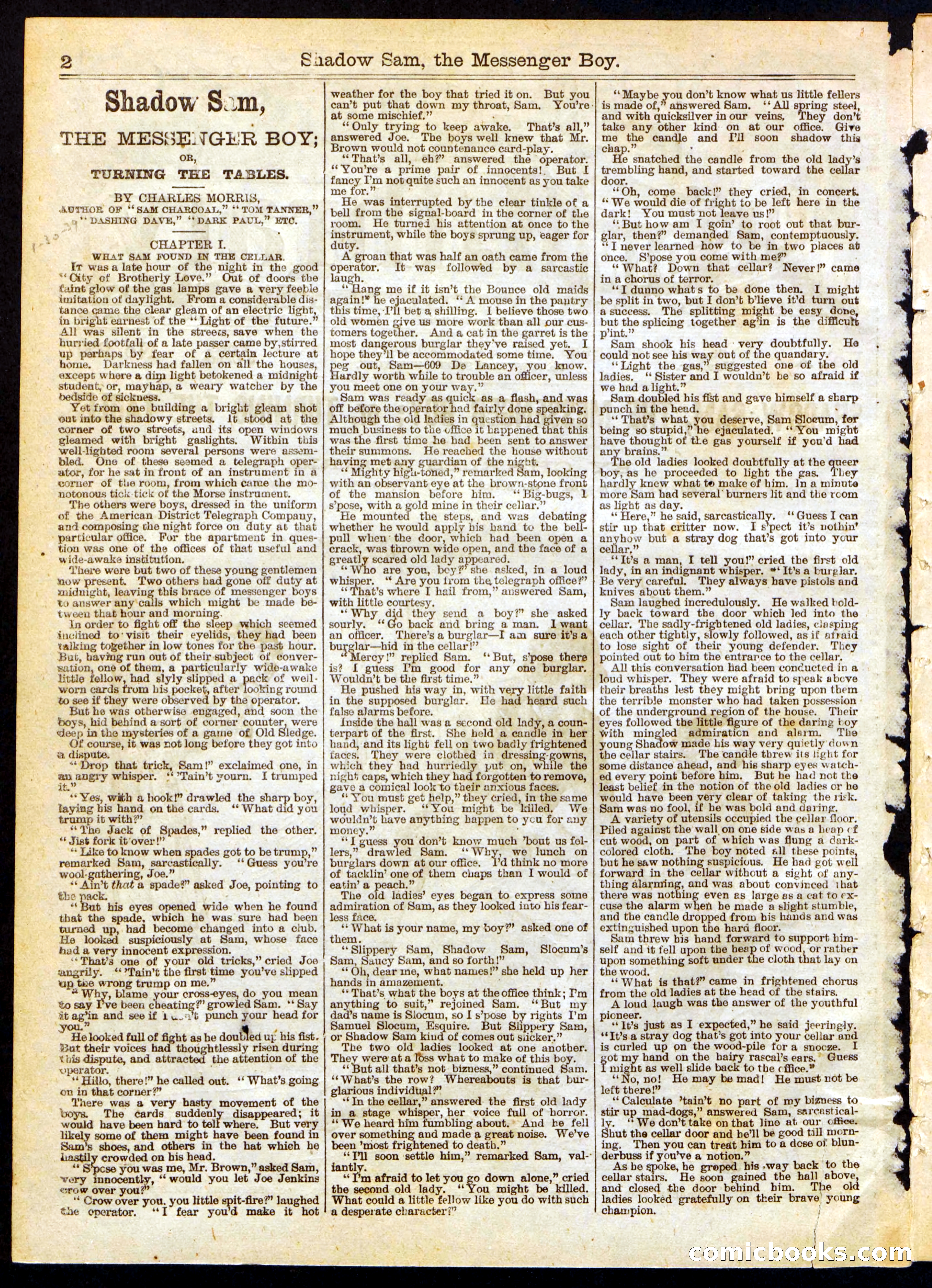 Shadow Sam, the Messenger Boy; or, Turning the Tables — page 2 of 16