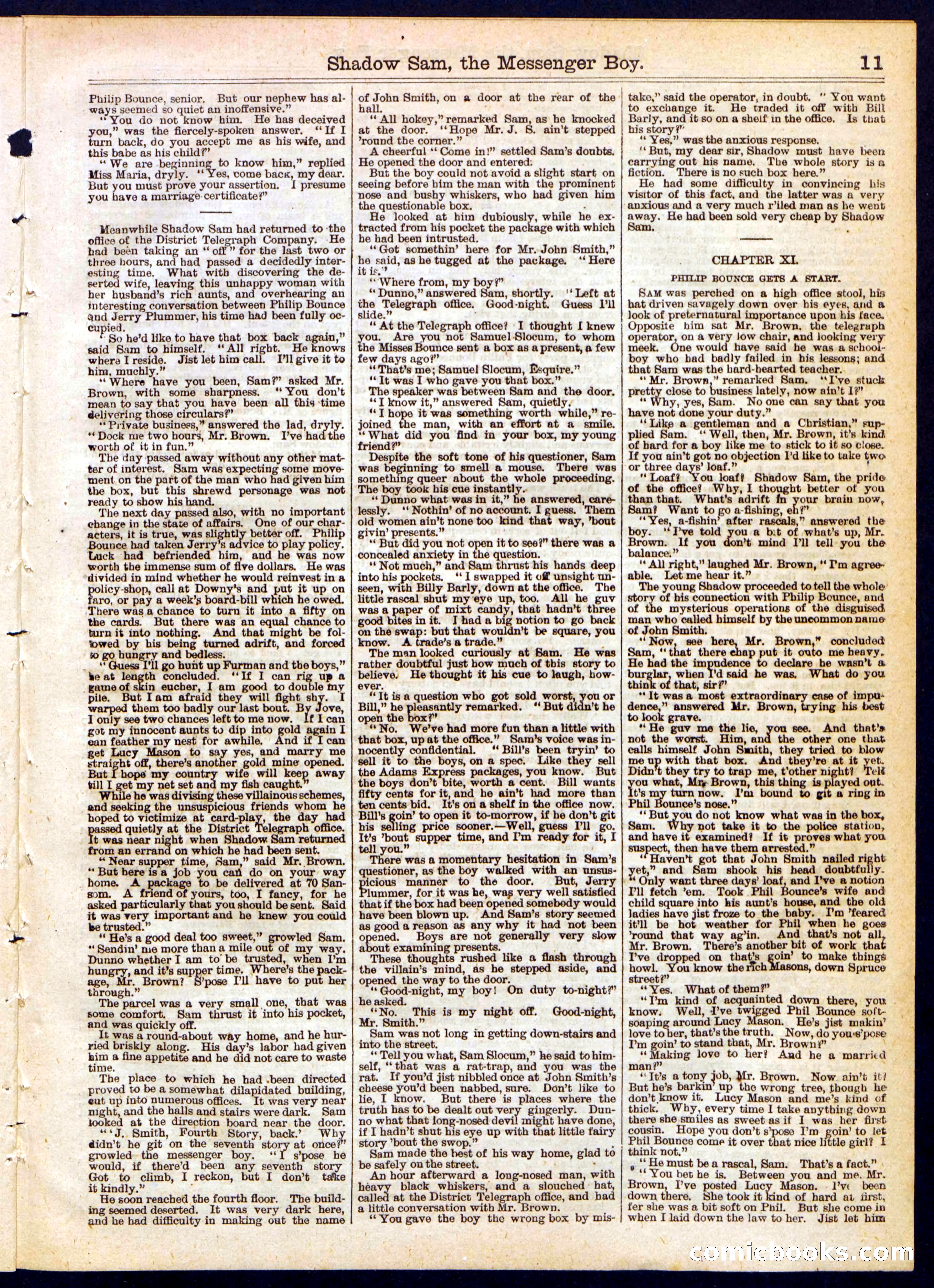 Shadow Sam, the Messenger Boy; or, Turning the Tables — page 11 of 16