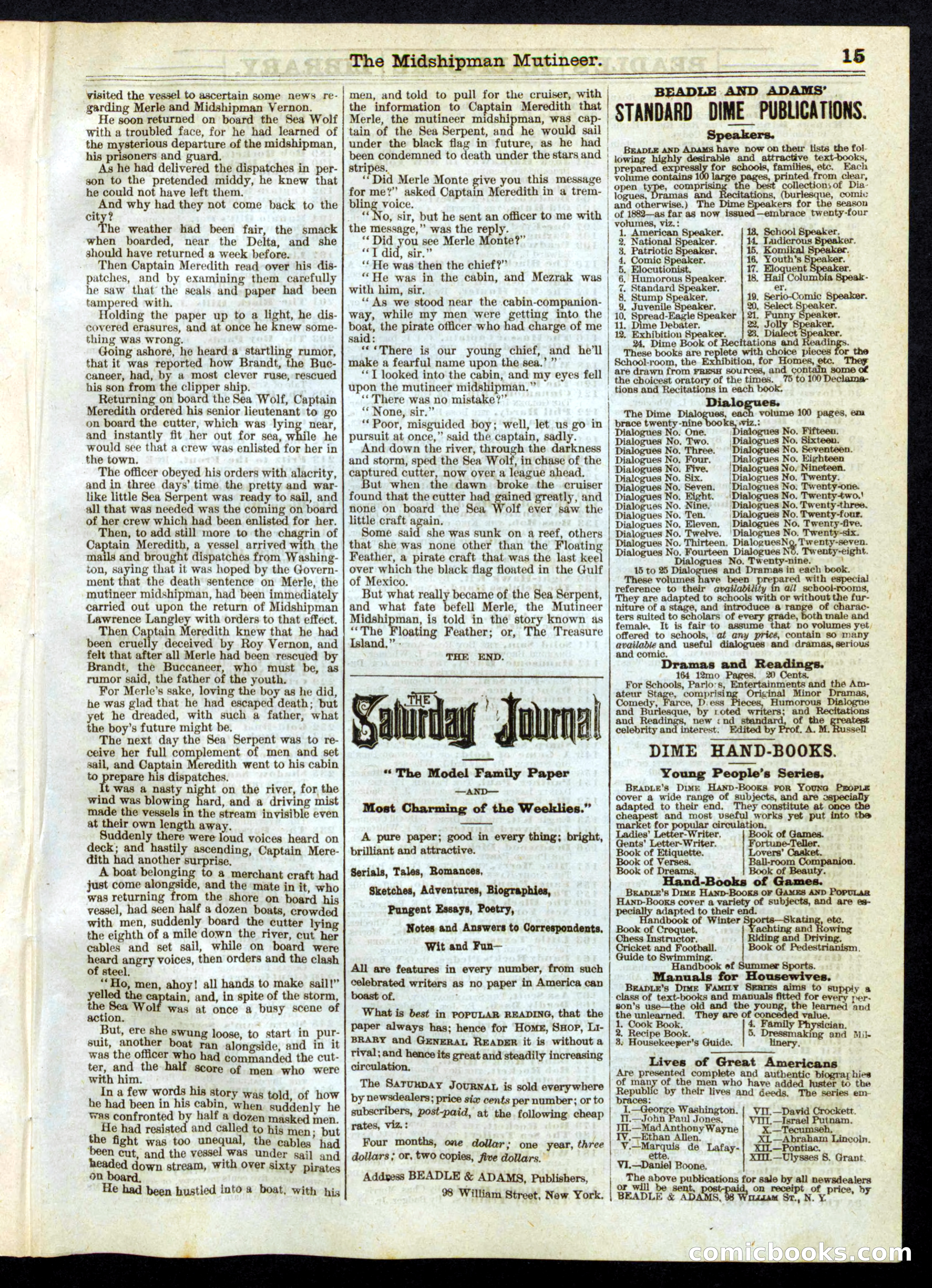 The Midshipman Mutineer; or, Brandt, the Buccaneer — page 15 of 16