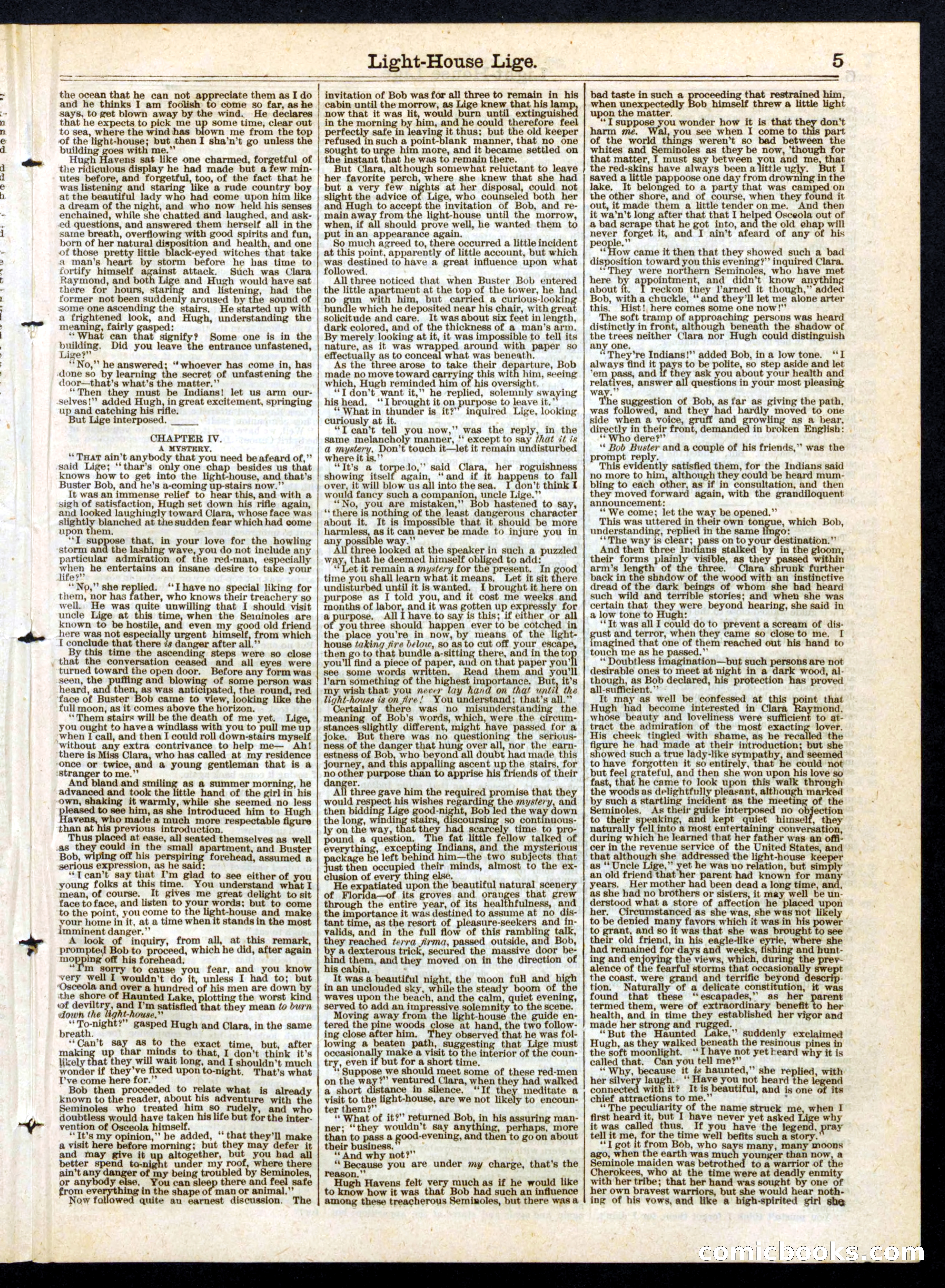 Light-House Lice; or, Osceola, the Firebrand of the Everglades — page 5 of 16