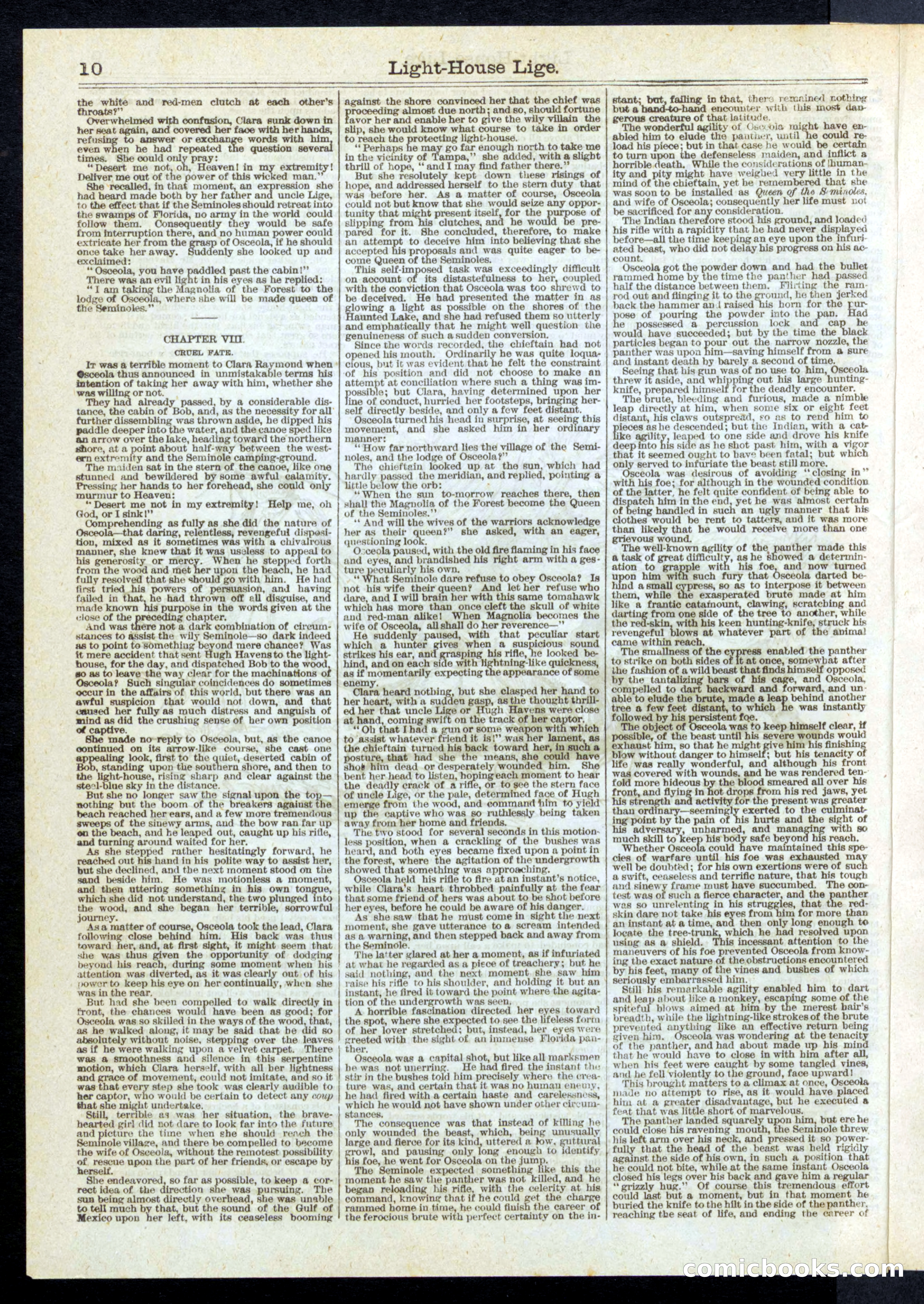 Light-House Lice; or, Osceola, the Firebrand of the Everglades — page 10 of 16