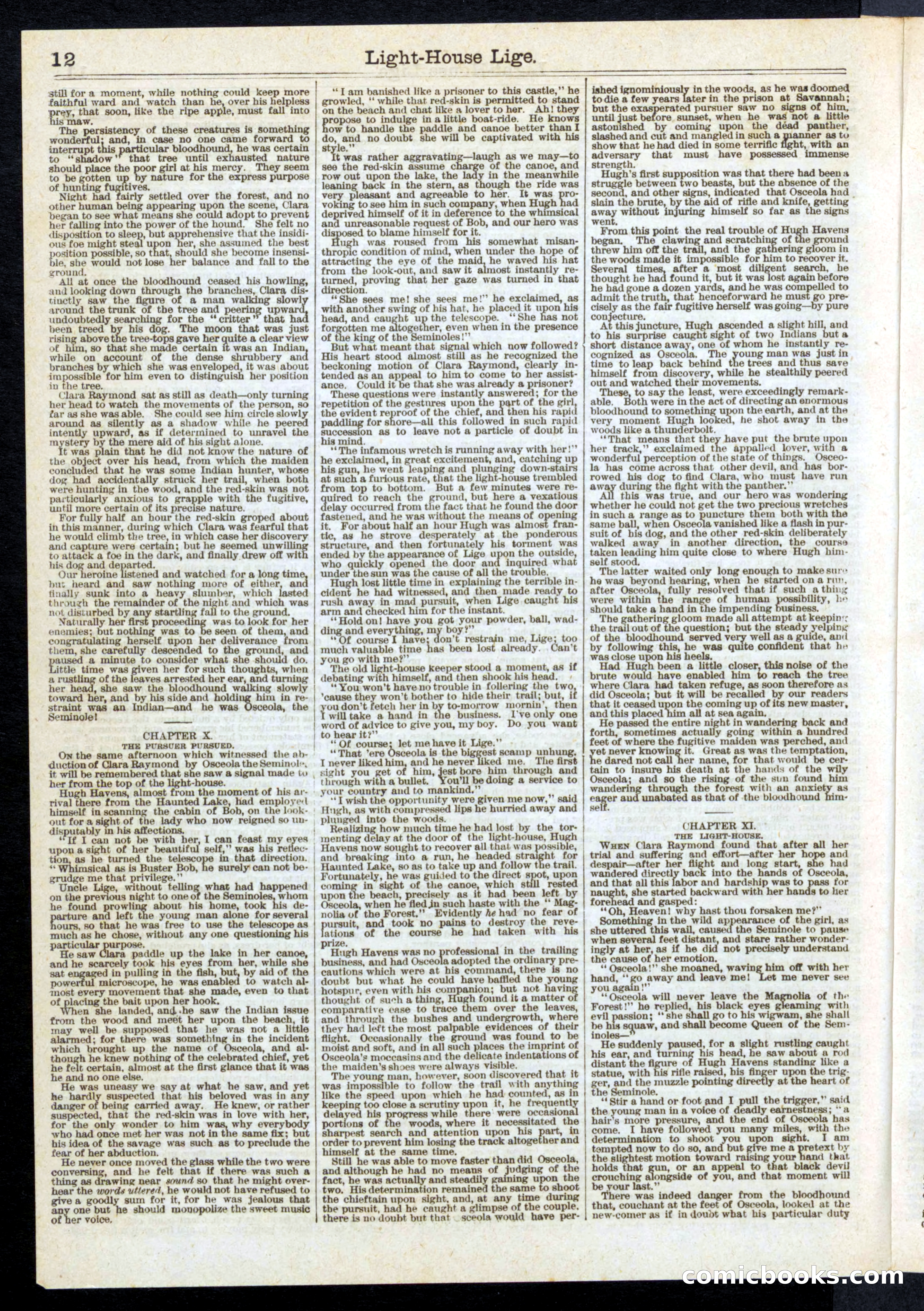Light-House Lice; or, Osceola, the Firebrand of the Everglades — page 12 of 16
