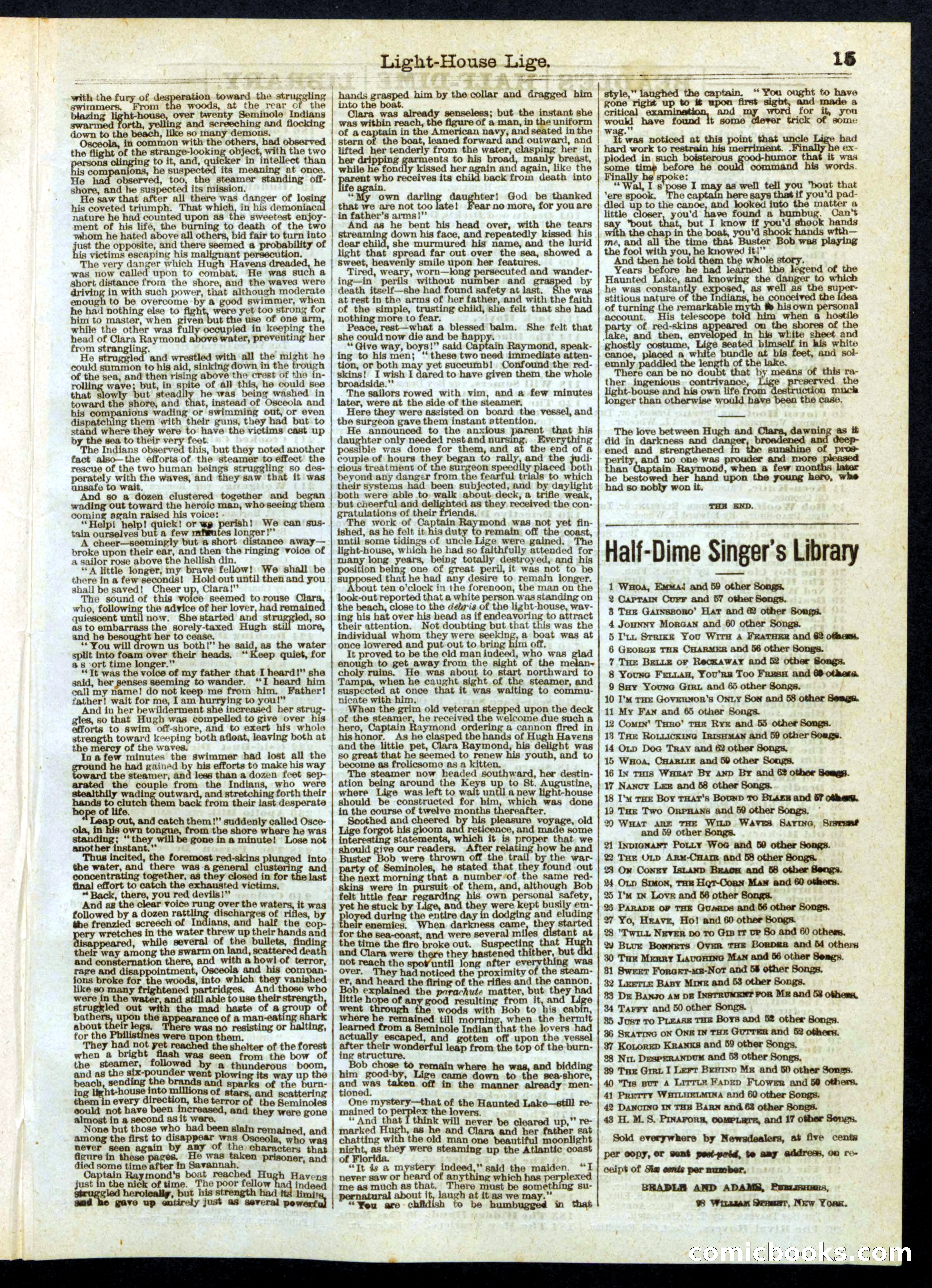 Light-House Lice; or, Osceola, the Firebrand of the Everglades — page 15 of 16
