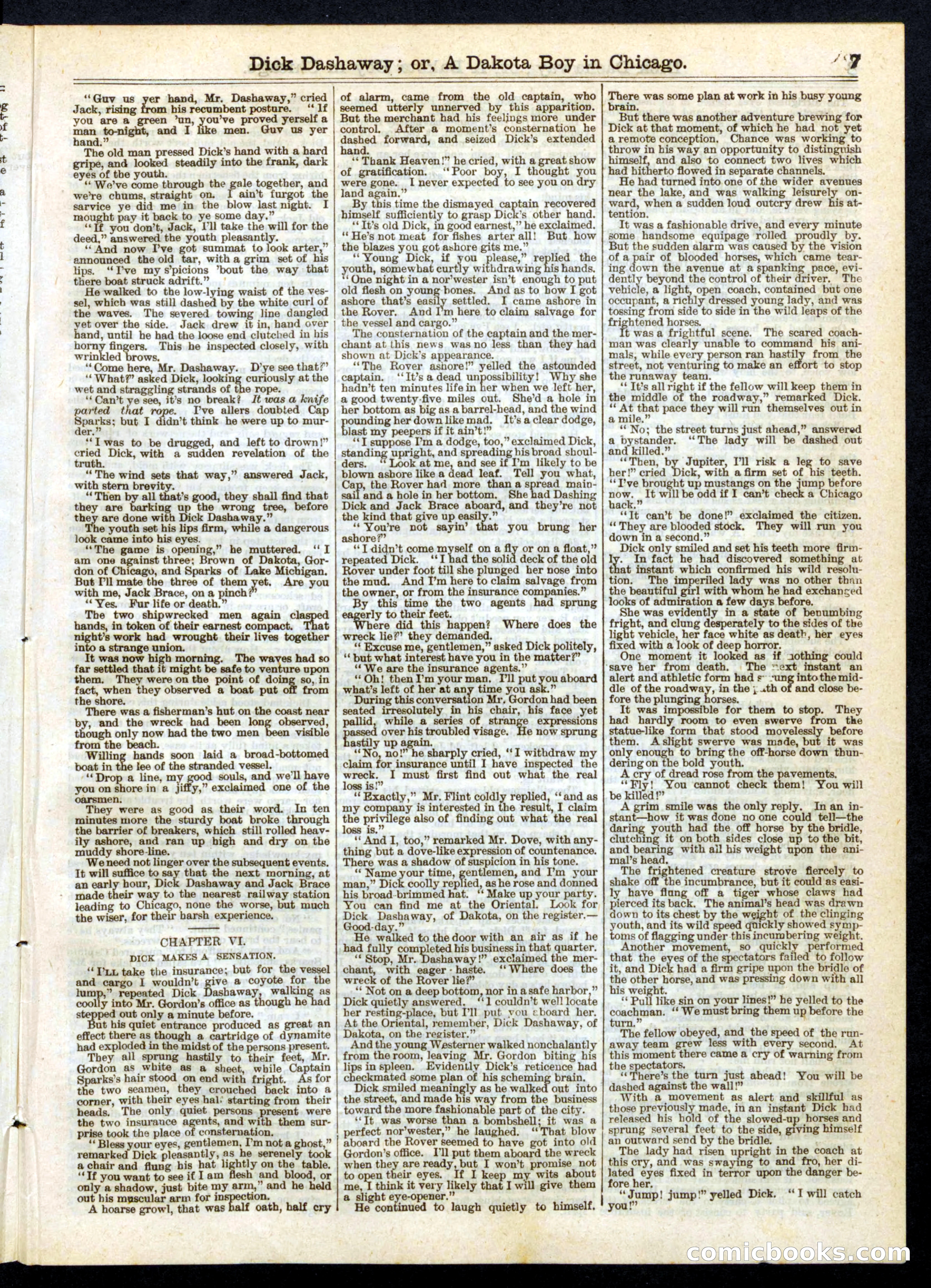 Dick Dashaway; or, A Dakota Boy in Chicago — page 7 of 16