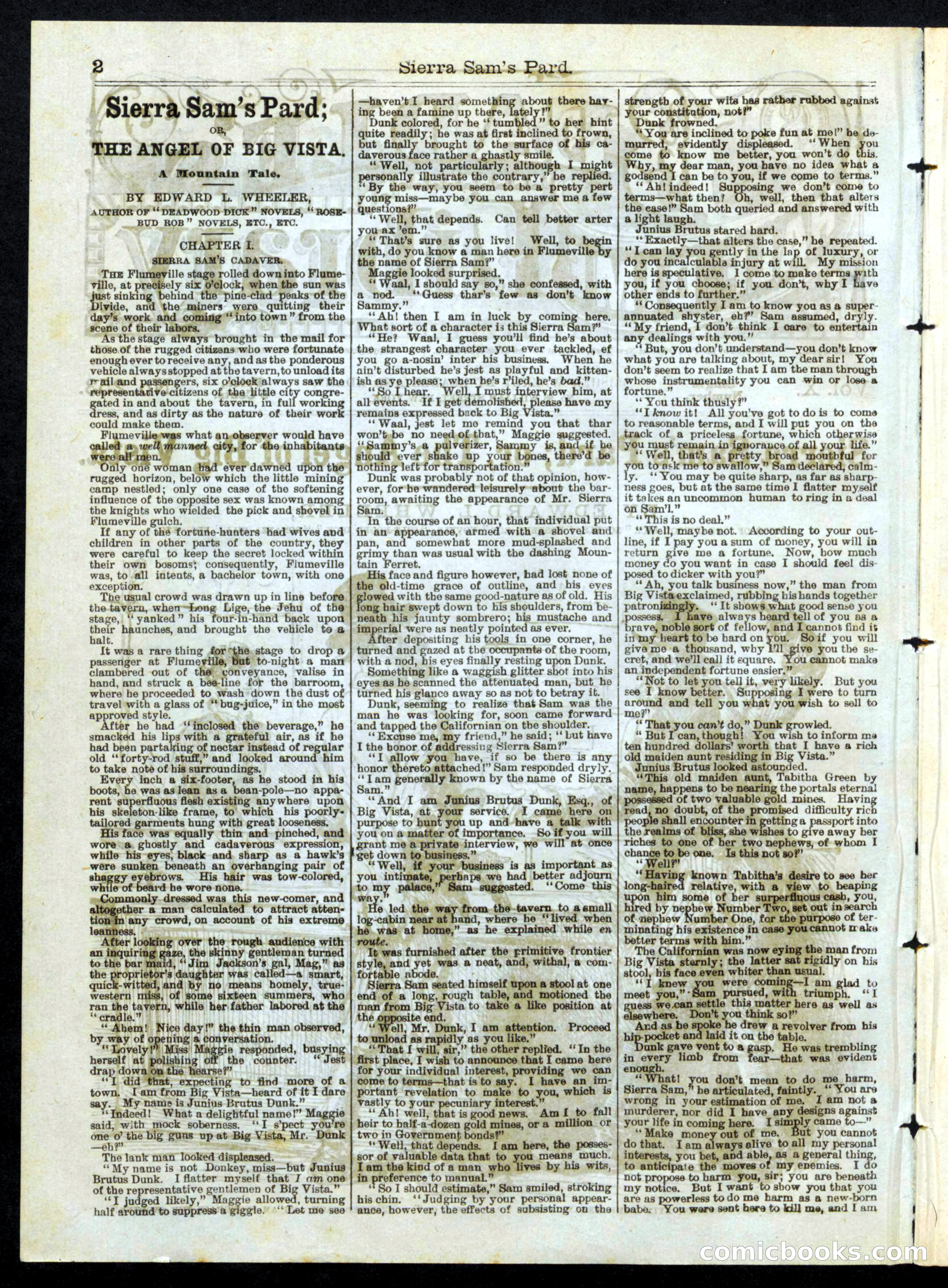 Sierra Sam's Pard; or, The Angel of Big Vista — page 2 of 16