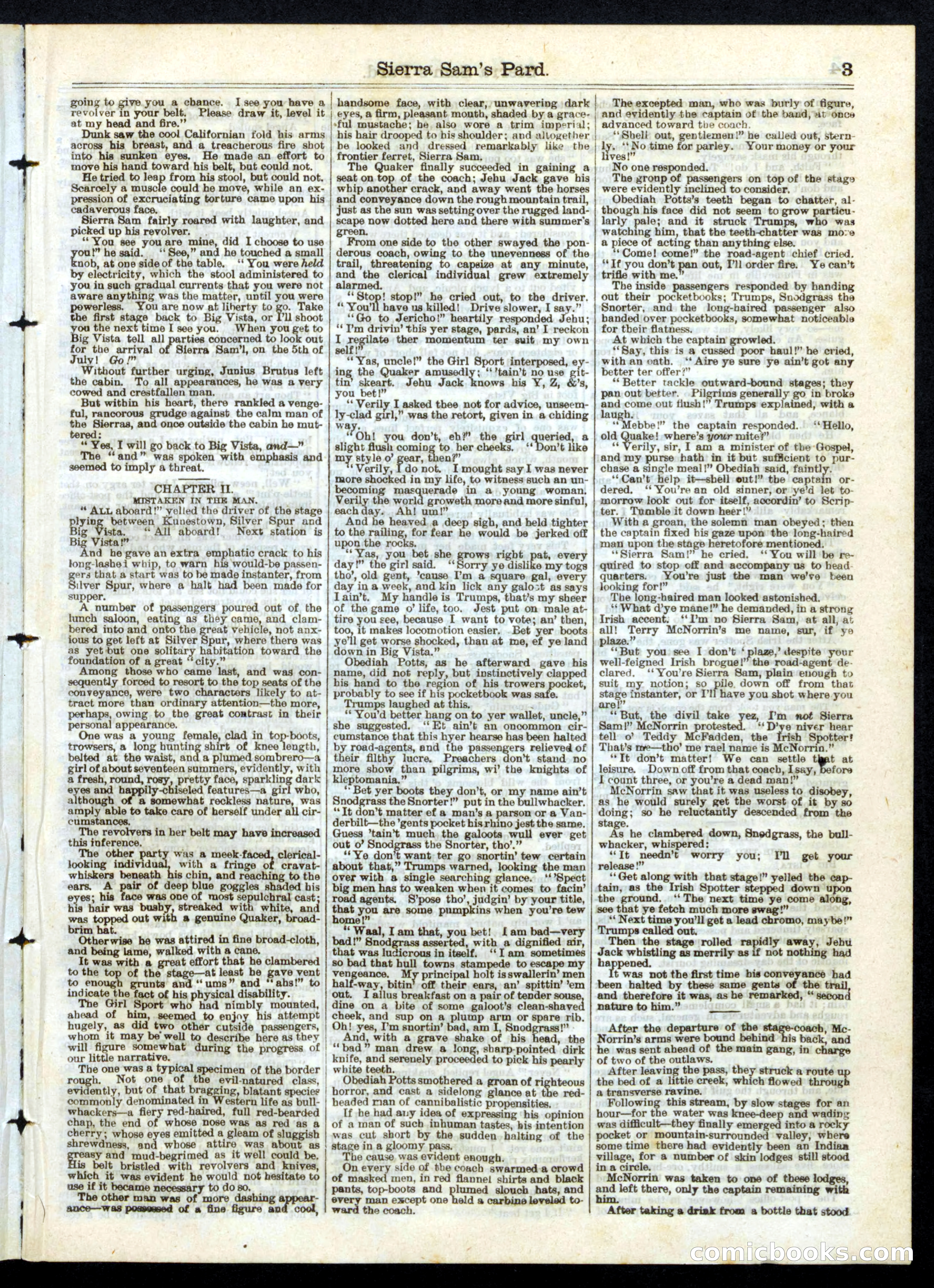 Sierra Sam's Pard; or, The Angel of Big Vista — page 3 of 16