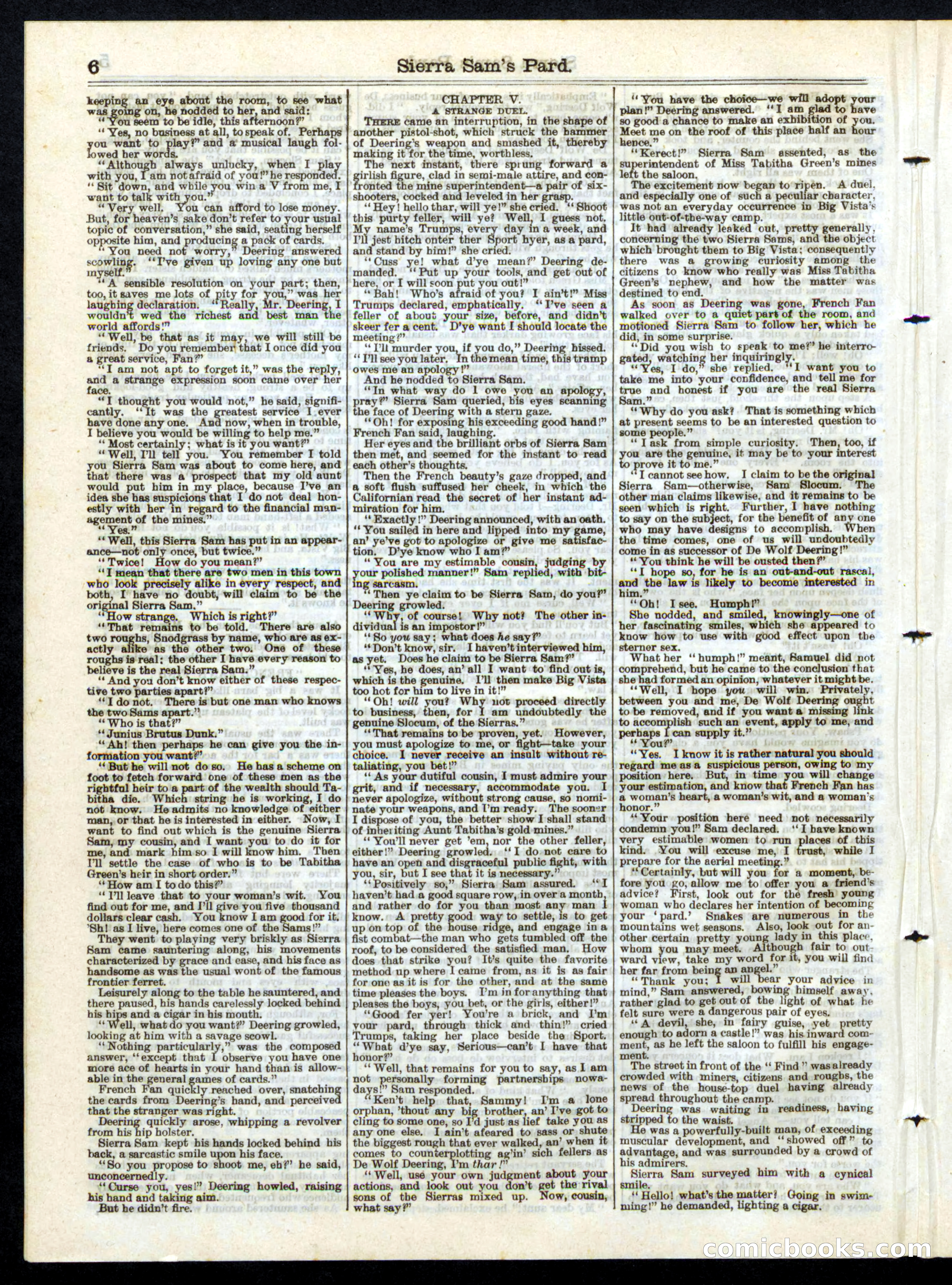 Sierra Sam's Pard; or, The Angel of Big Vista — page 6 of 16