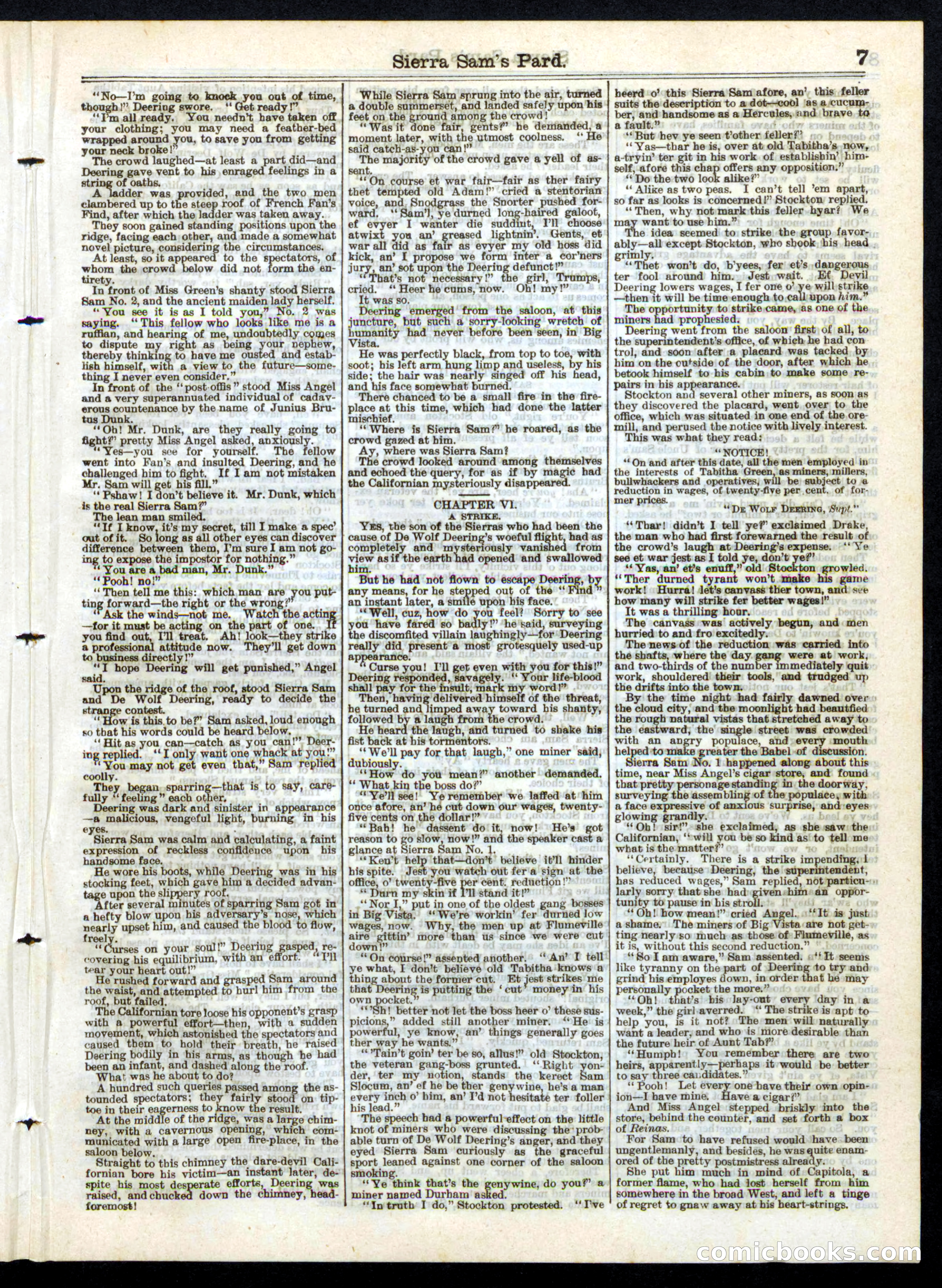 Sierra Sam's Pard; or, The Angel of Big Vista — page 7 of 16