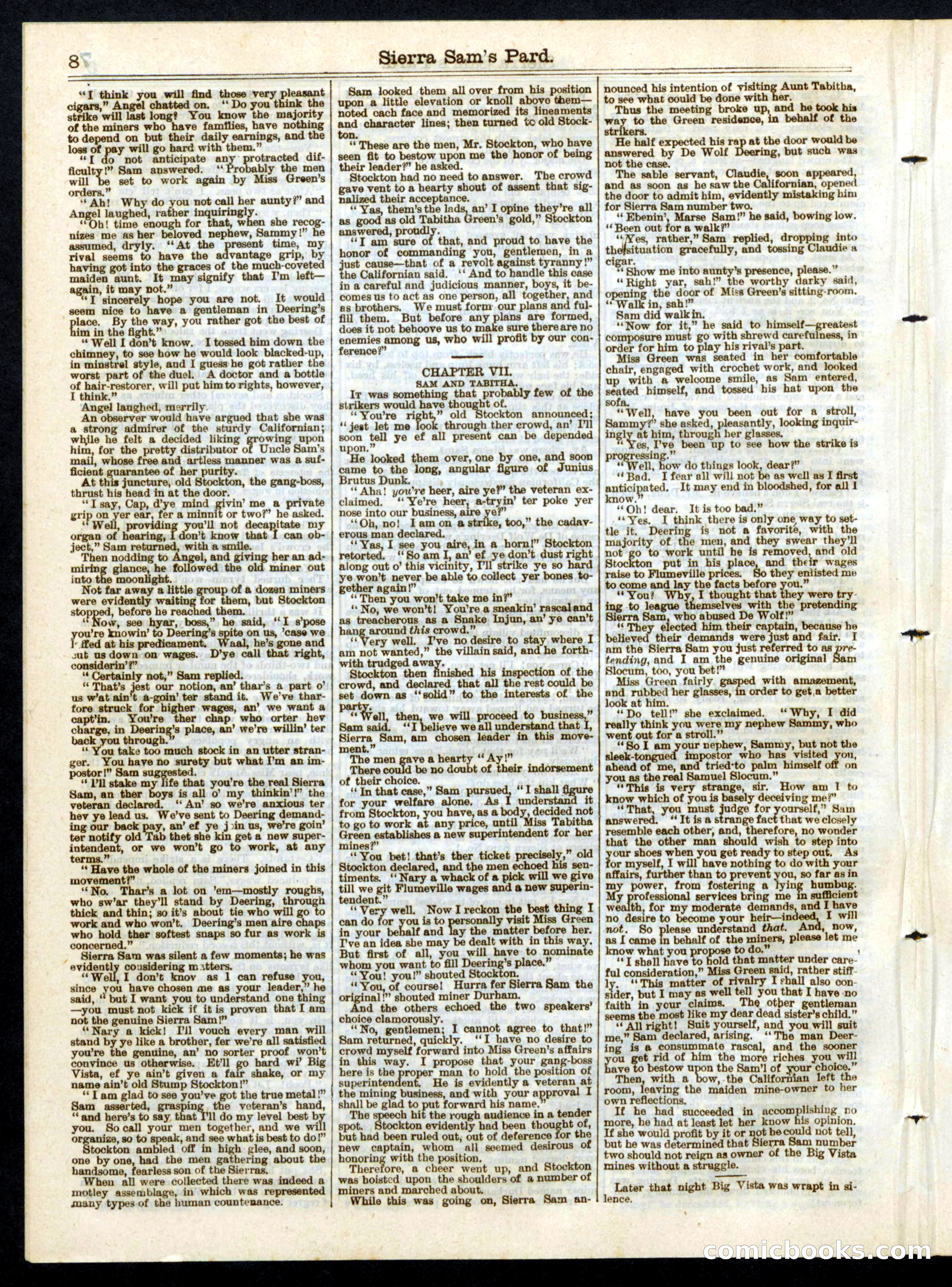 Sierra Sam's Pard; or, The Angel of Big Vista — page 8 of 16