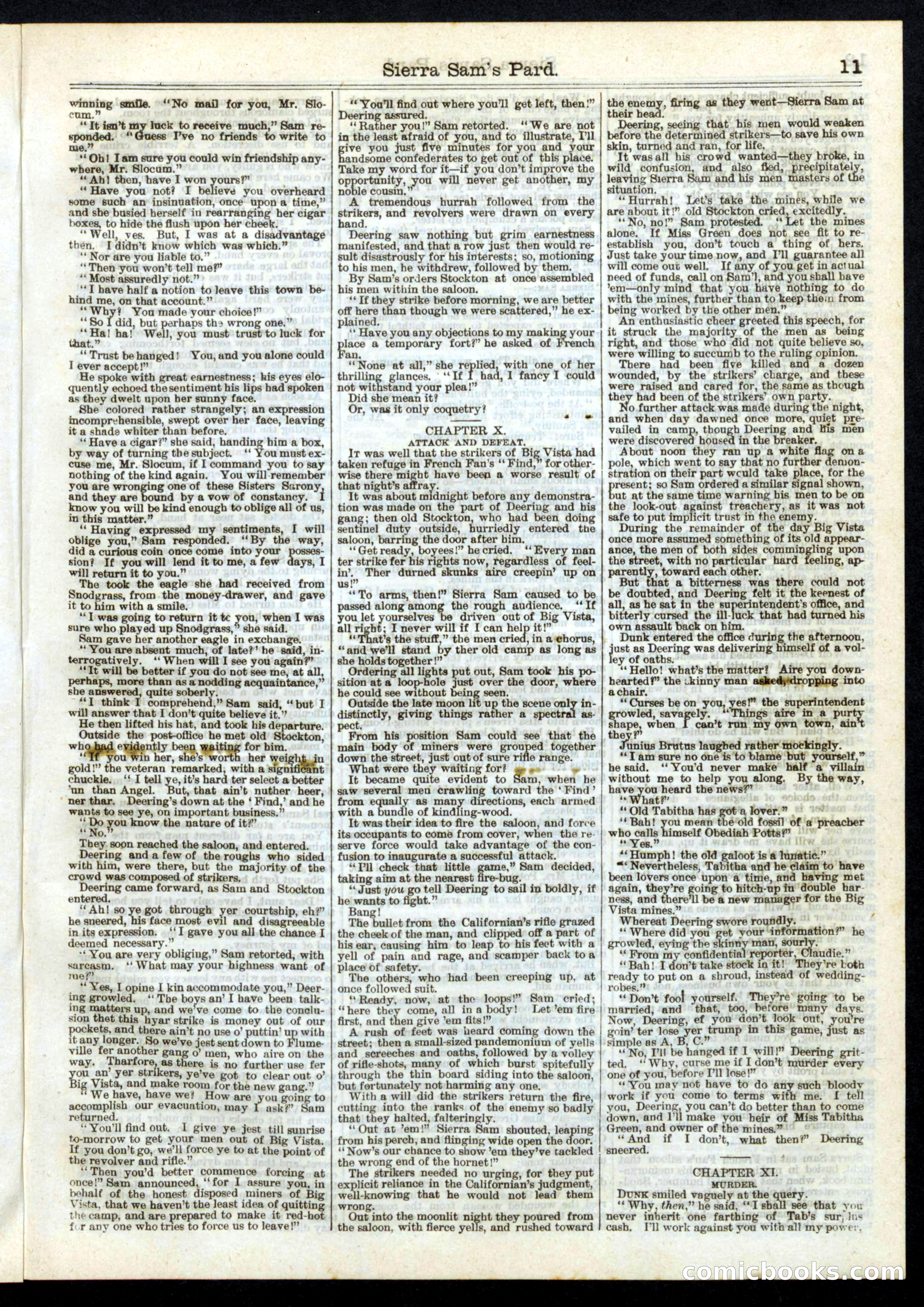 Sierra Sam's Pard; or, The Angel of Big Vista — page 11 of 16
