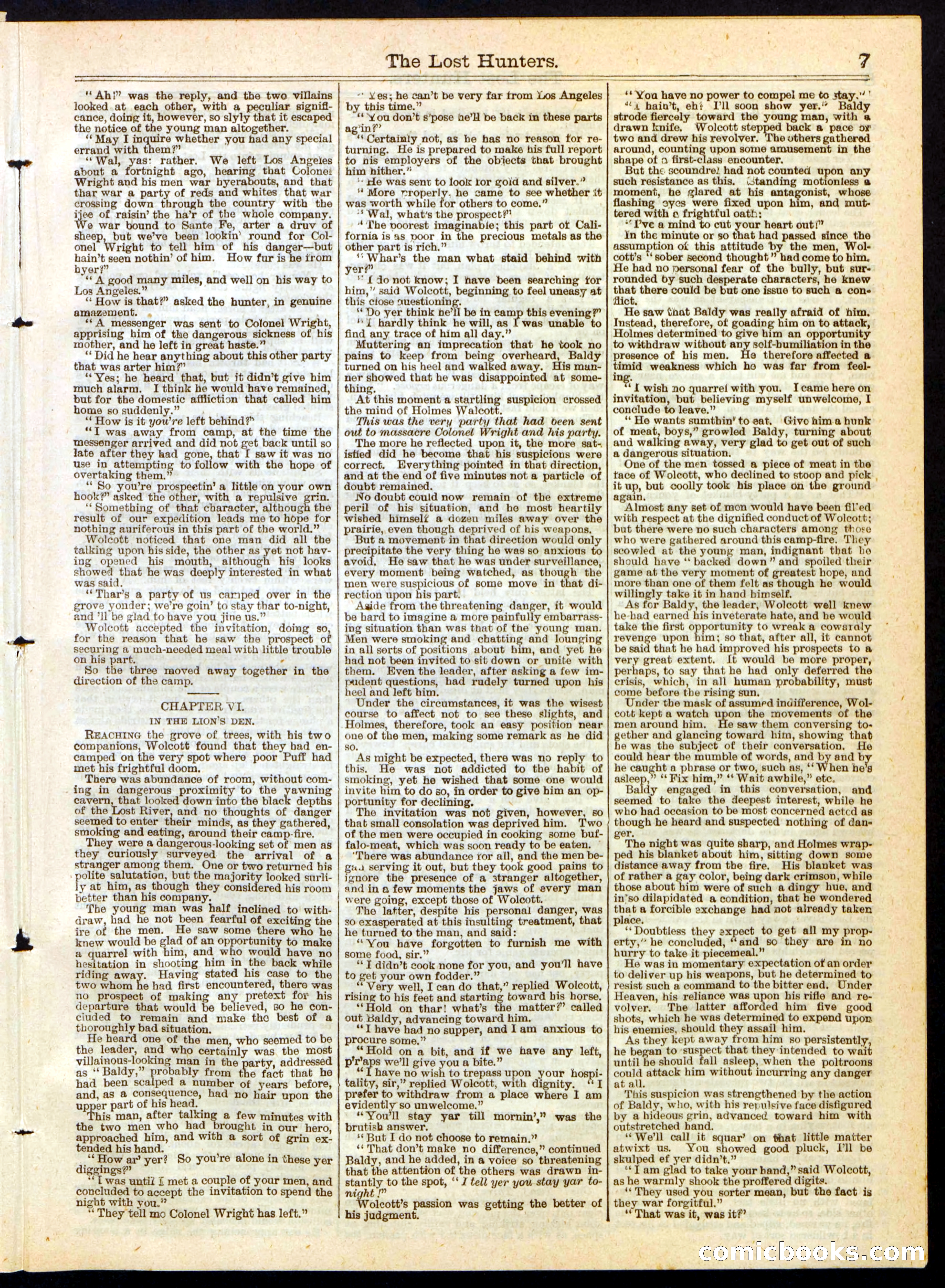 The Lost Hunters; or, The Underground Camp — page 7 of 16