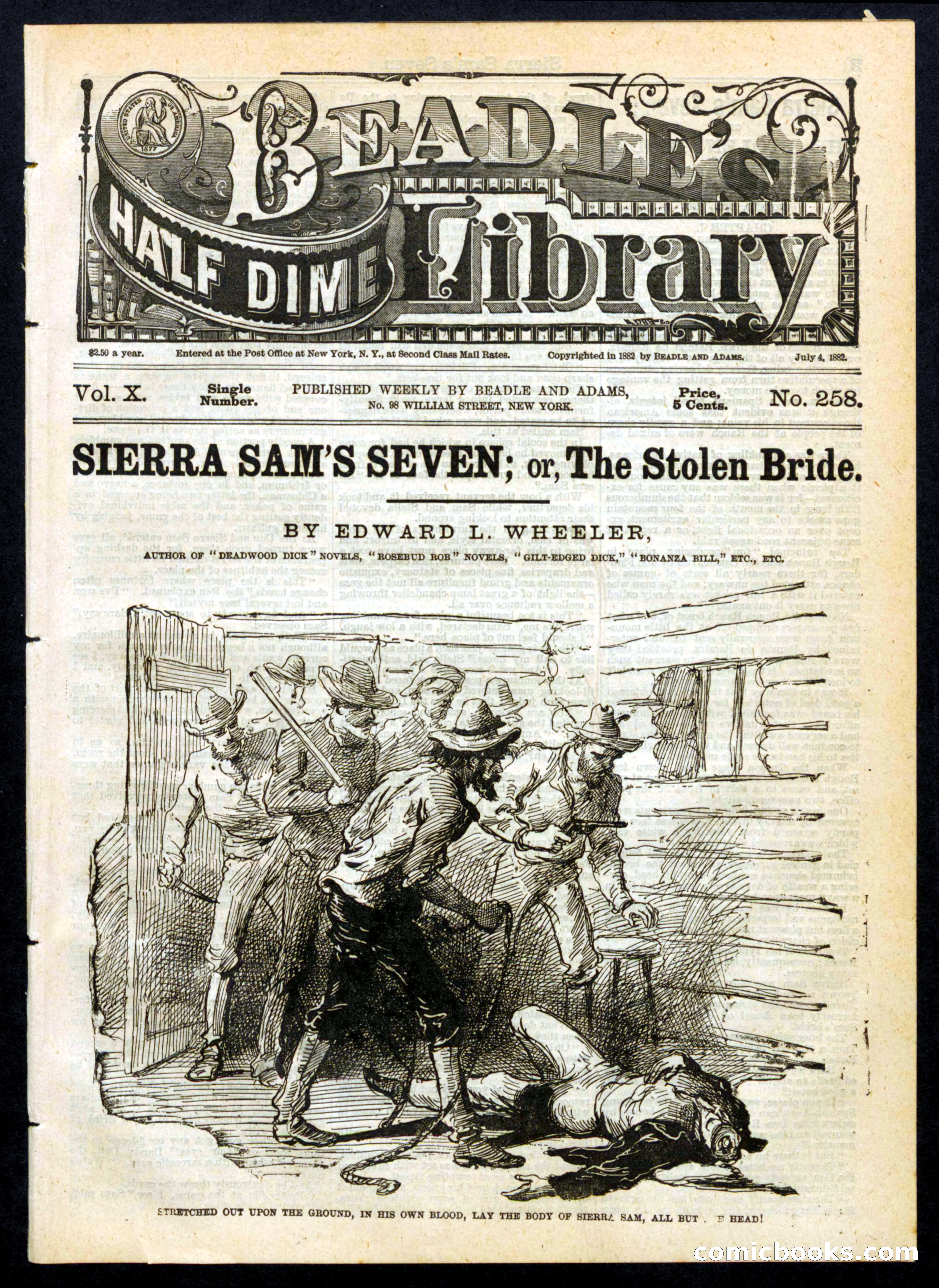 Beadle's Half Dime Library No. 258
